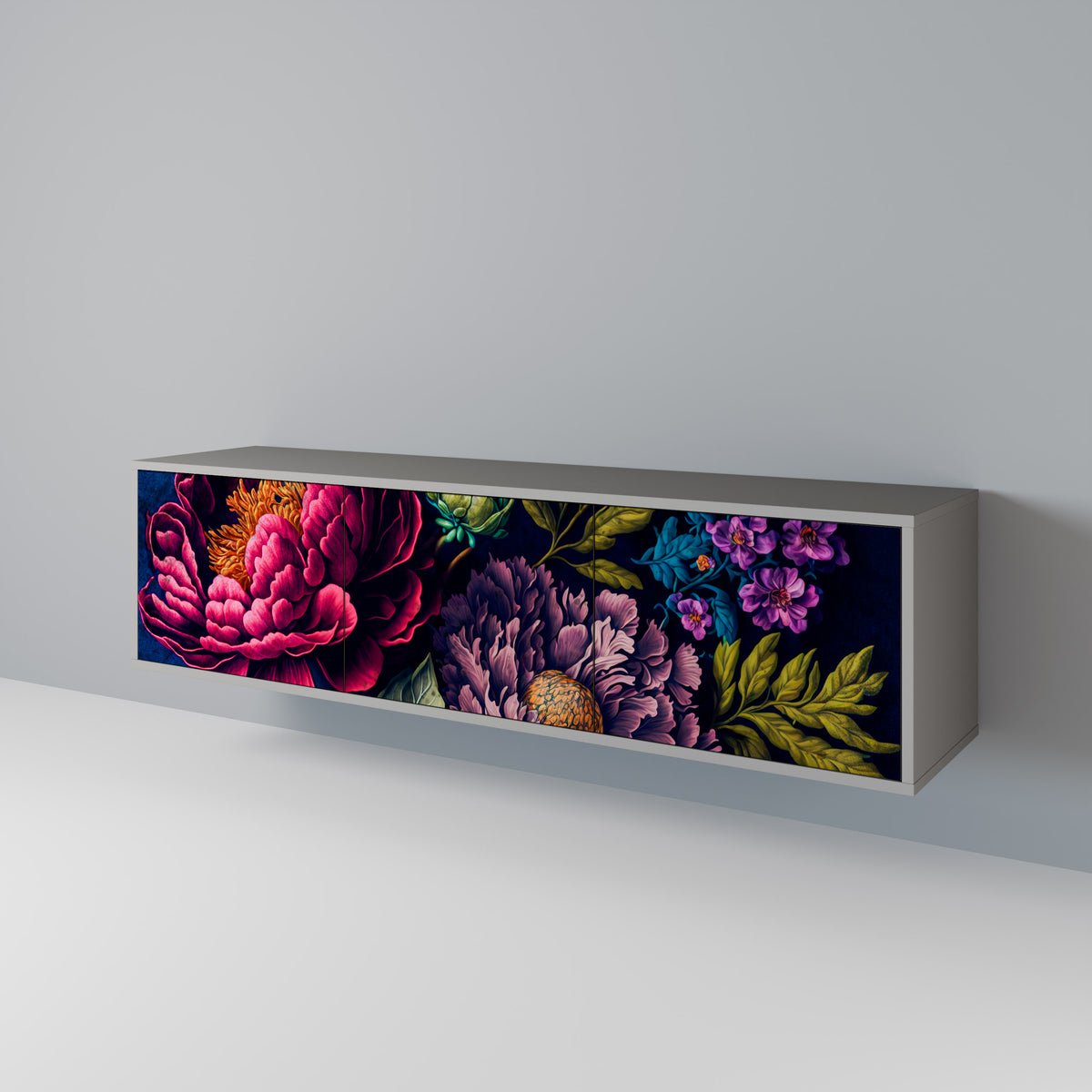 BLOOMING ELEGANCE Έπιπλο τηλεόρασης 3-θυρών