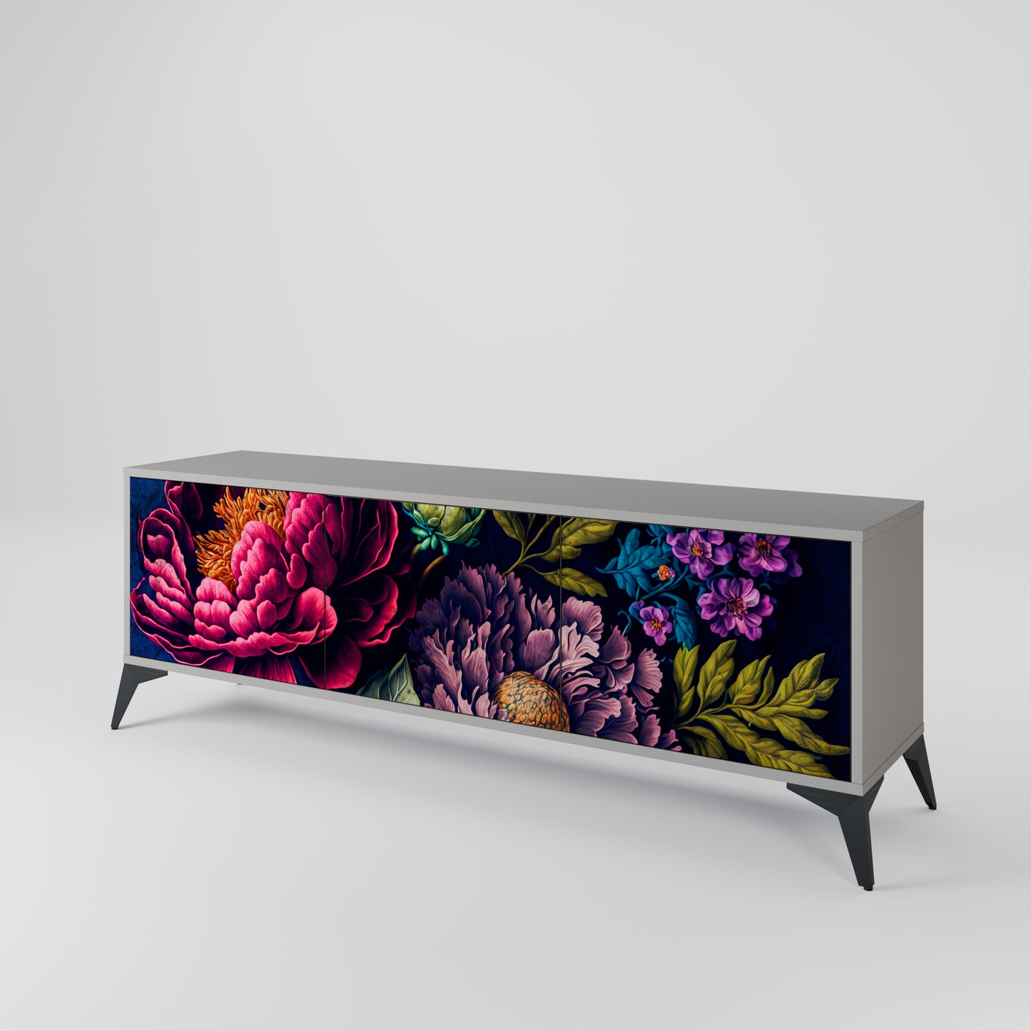 BLOOMING ELEGANCE Έπιπλο τηλεόρασης 3-θυρών