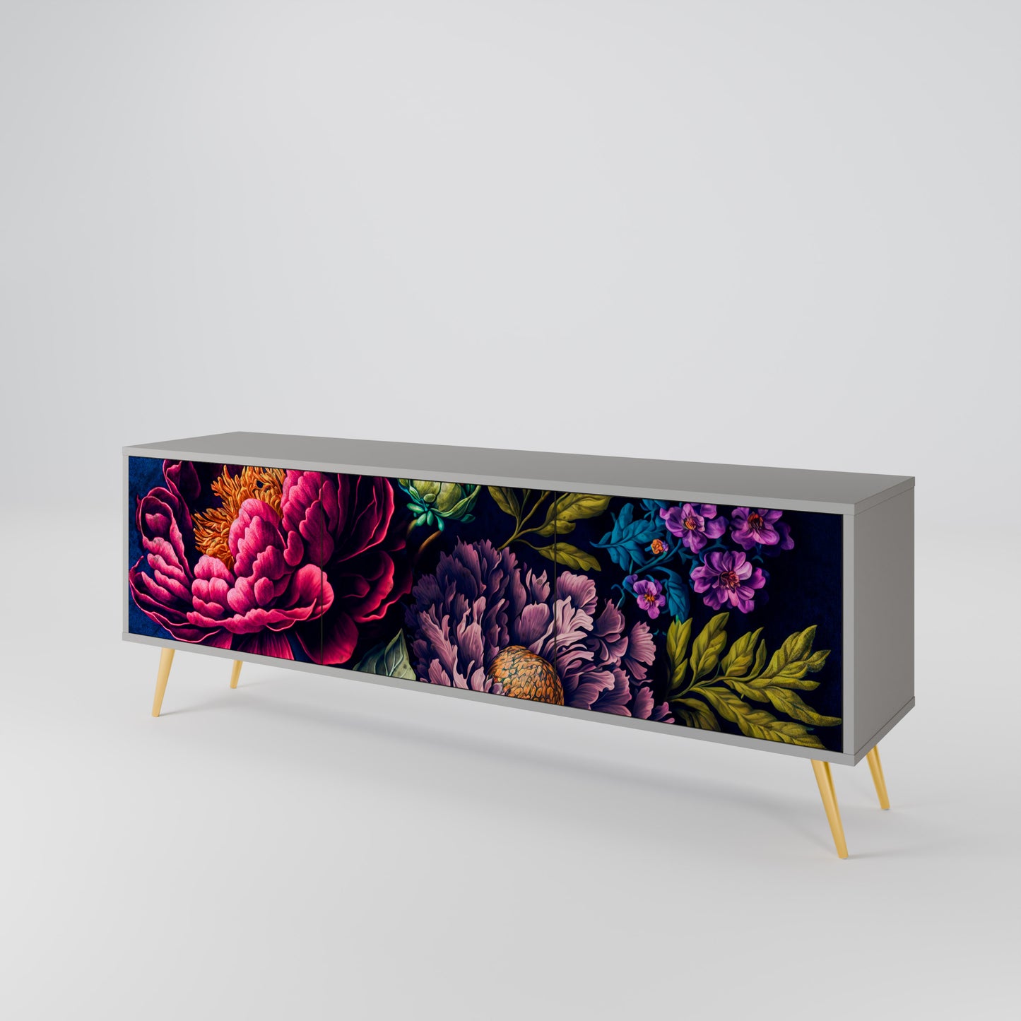 BLOOMING ELEGANCE Έπιπλο τηλεόρασης 3-θυρών