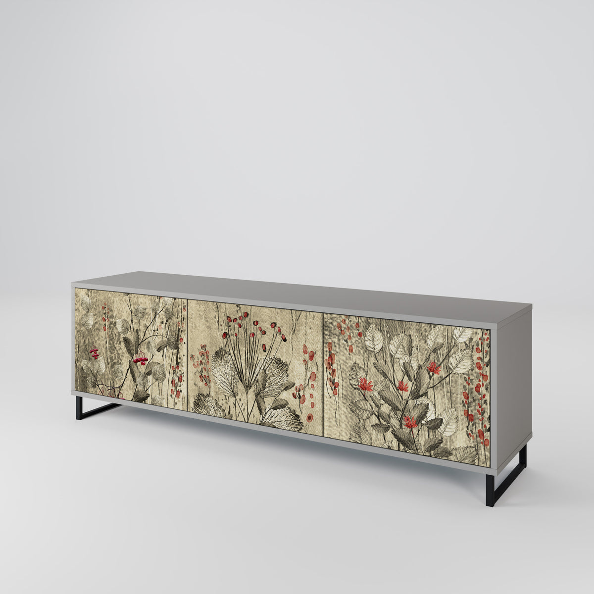 HERBAL GRACE Έπιπλο τηλεόρασης 3-θυρών