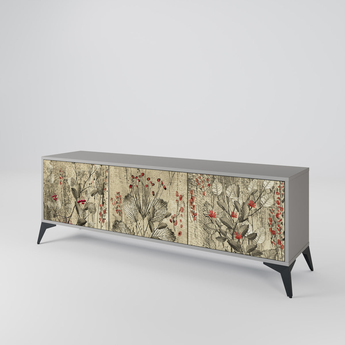 HERBAL GRACE Έπιπλο τηλεόρασης 3-θυρών