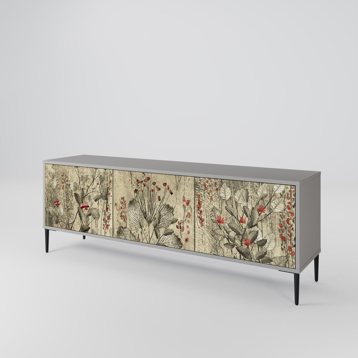 HERBAL GRACE Έπιπλο τηλεόρασης 3-θυρών