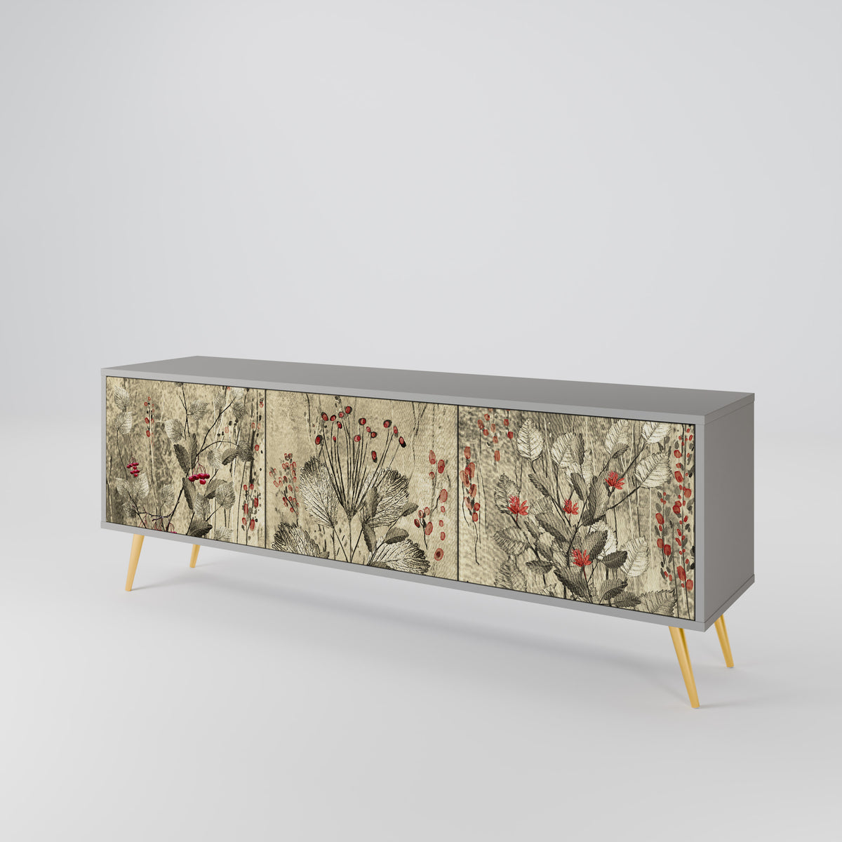 HERBAL GRACE Έπιπλο τηλεόρασης 3-θυρών