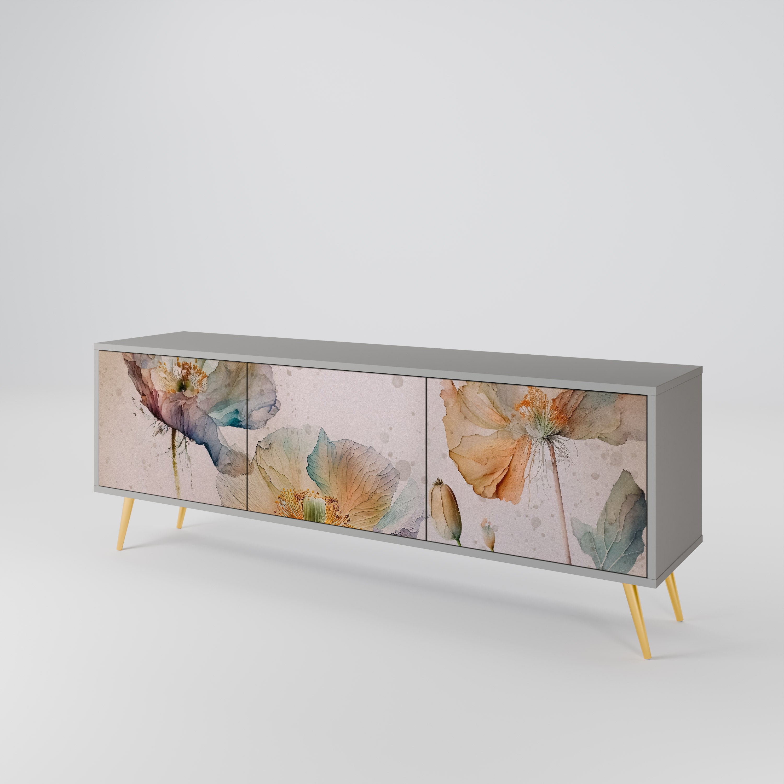 SOFTEN POPPY 3-Door TV Cabinet