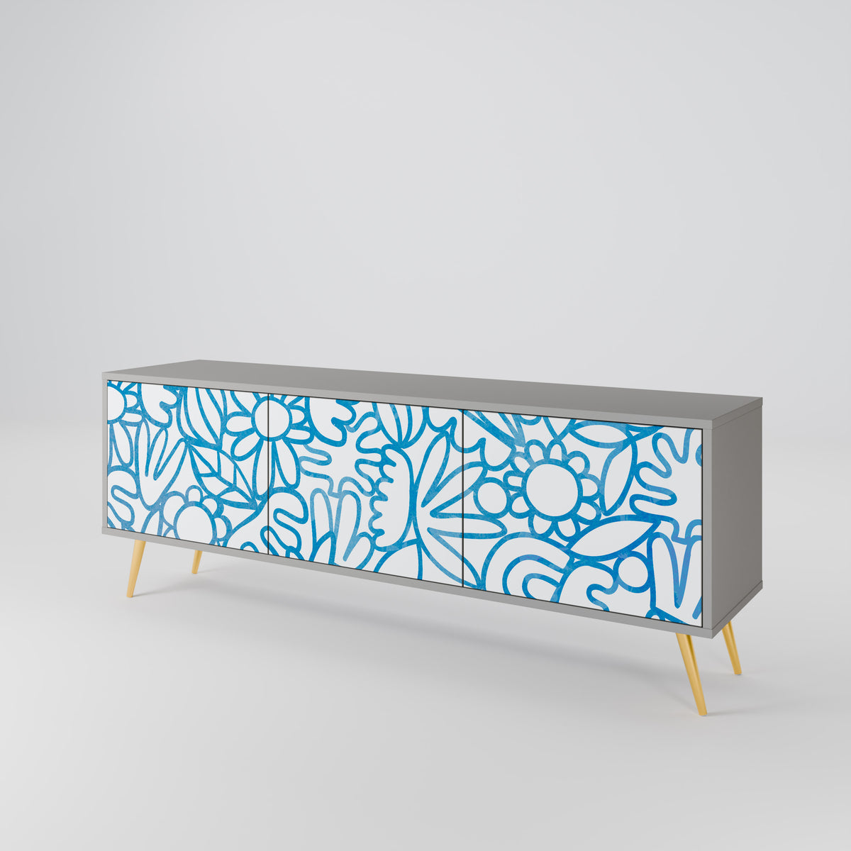 BLOOMY MORNING Έπιπλο τηλεόρασης 3-θυρών