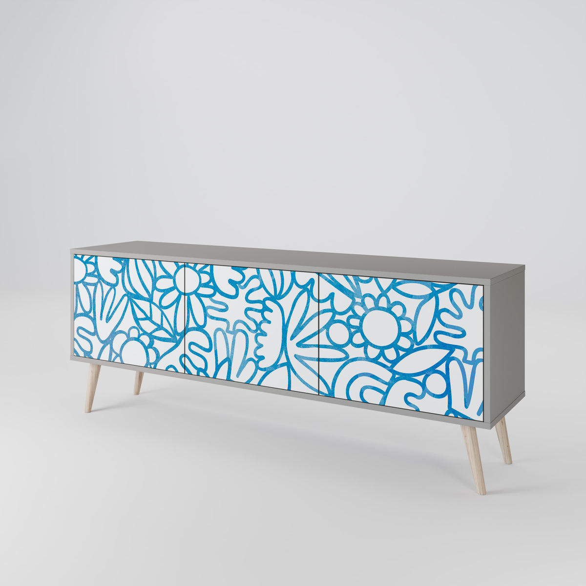 BLOOMY MORNING Έπιπλο τηλεόρασης 3-θυρών