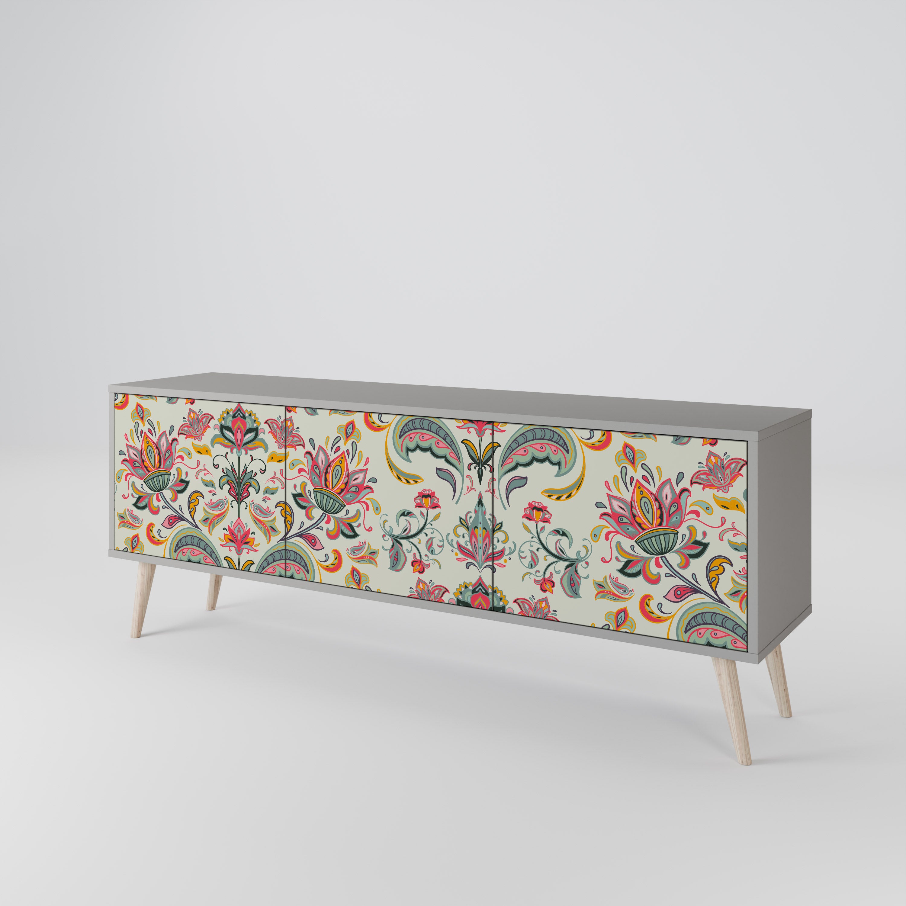ORGANIC FOLKLORE 3-Door TV Cabinet