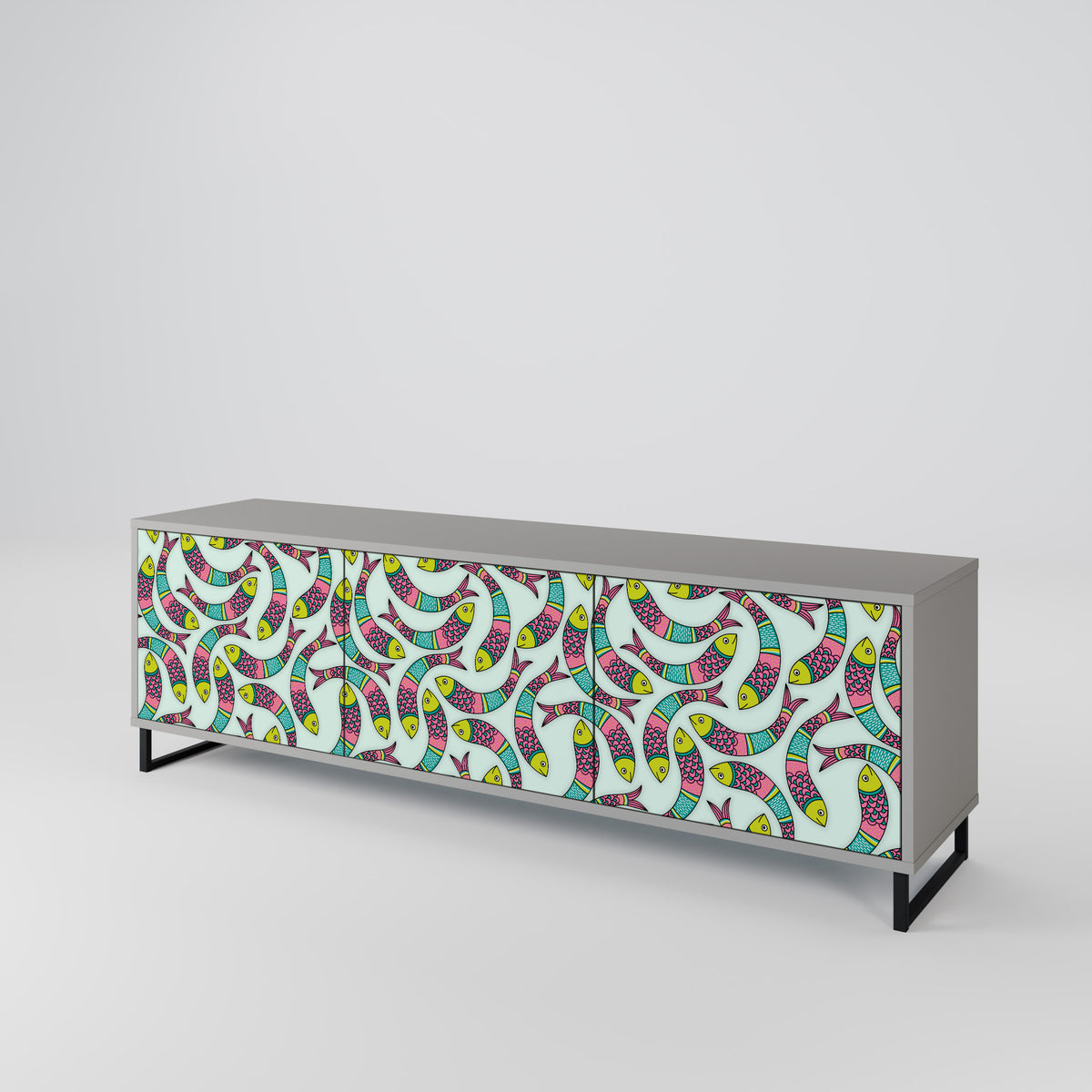 INDIAN FISH Έπιπλο τηλεόρασης 3-θυρών