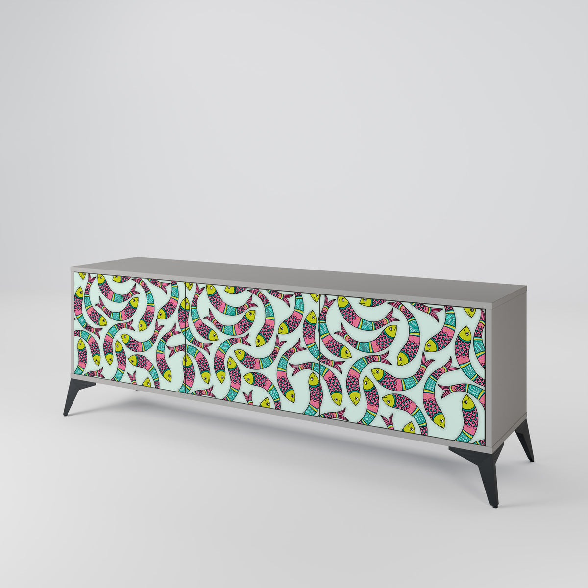 INDIAN FISH Έπιπλο τηλεόρασης 3-θυρών