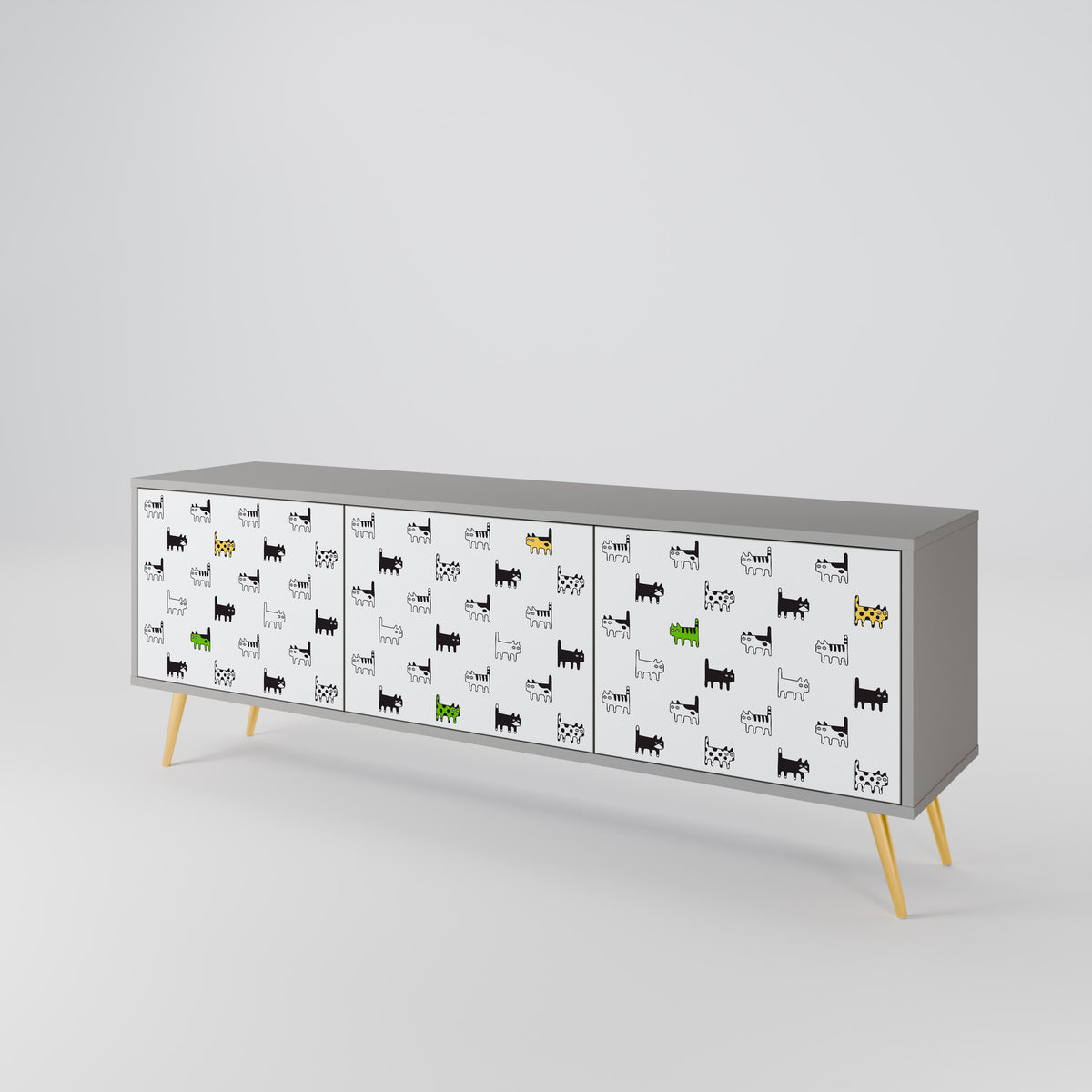 CATS COMPILATION Έπιπλο τηλεόρασης 3-θυρών