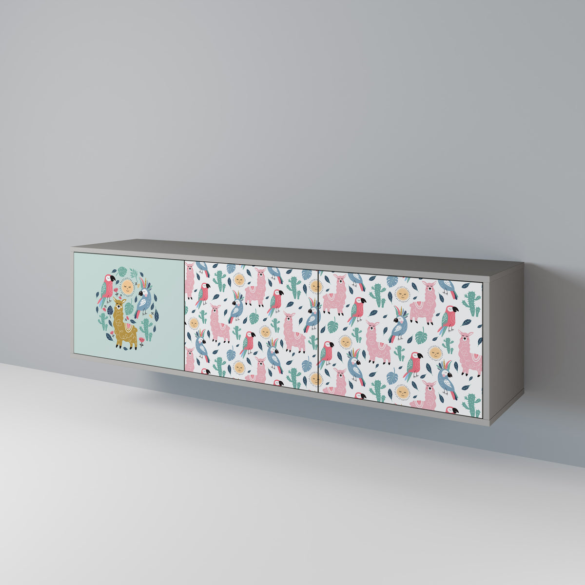 COLORFUL ALPACAS Έπιπλο τηλεόρασης 3-θυρών