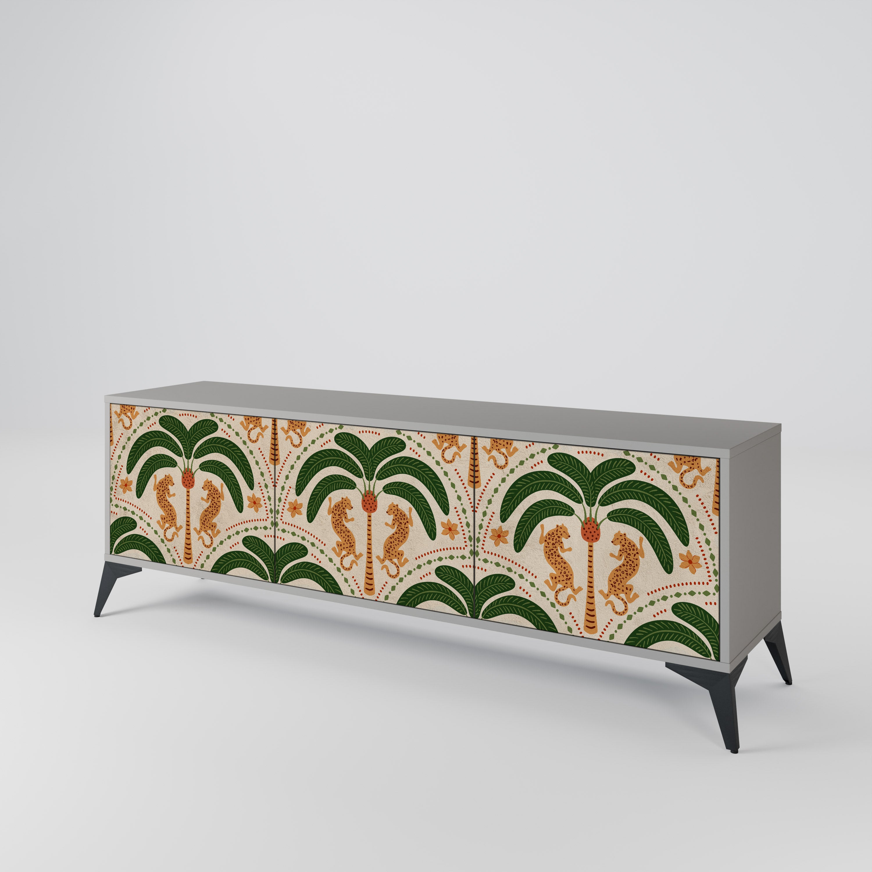 DANCING PREDATORS 3-Door TV Cabinet