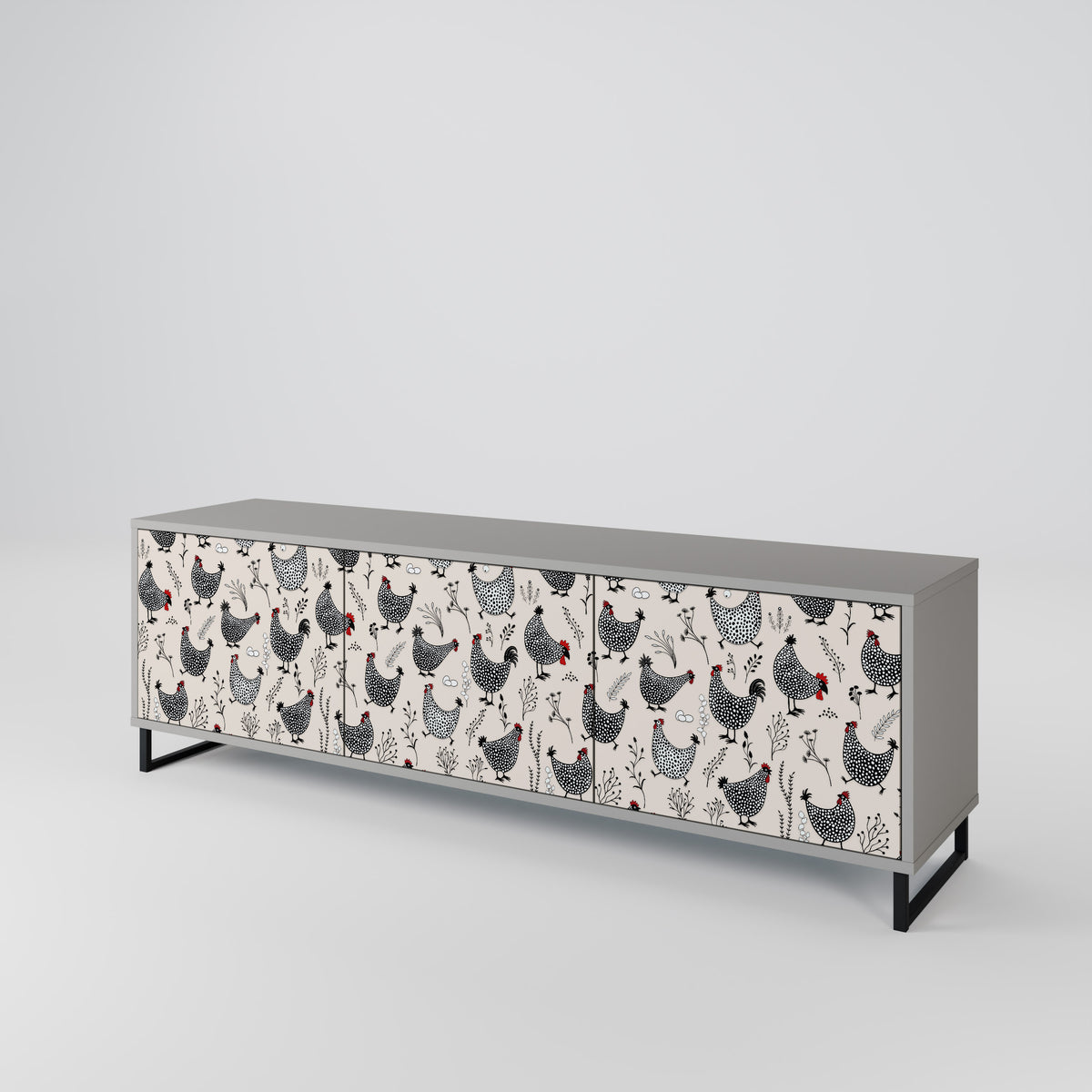 HAPPY HENS Έπιπλο τηλεόρασης 3-θυρών