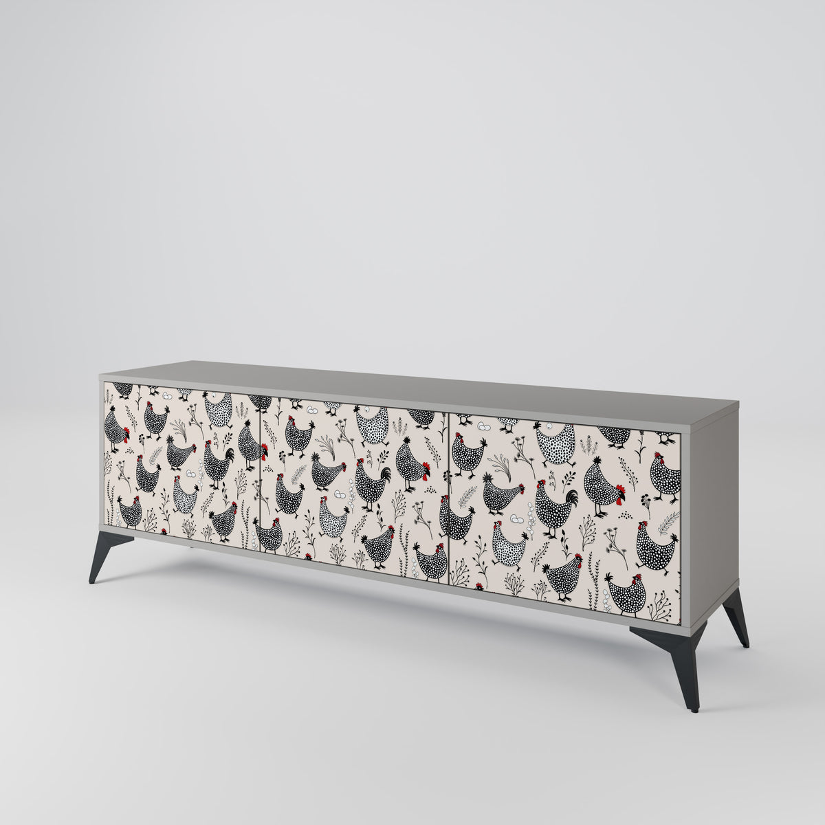 HAPPY HENS Έπιπλο τηλεόρασης 3-θυρών