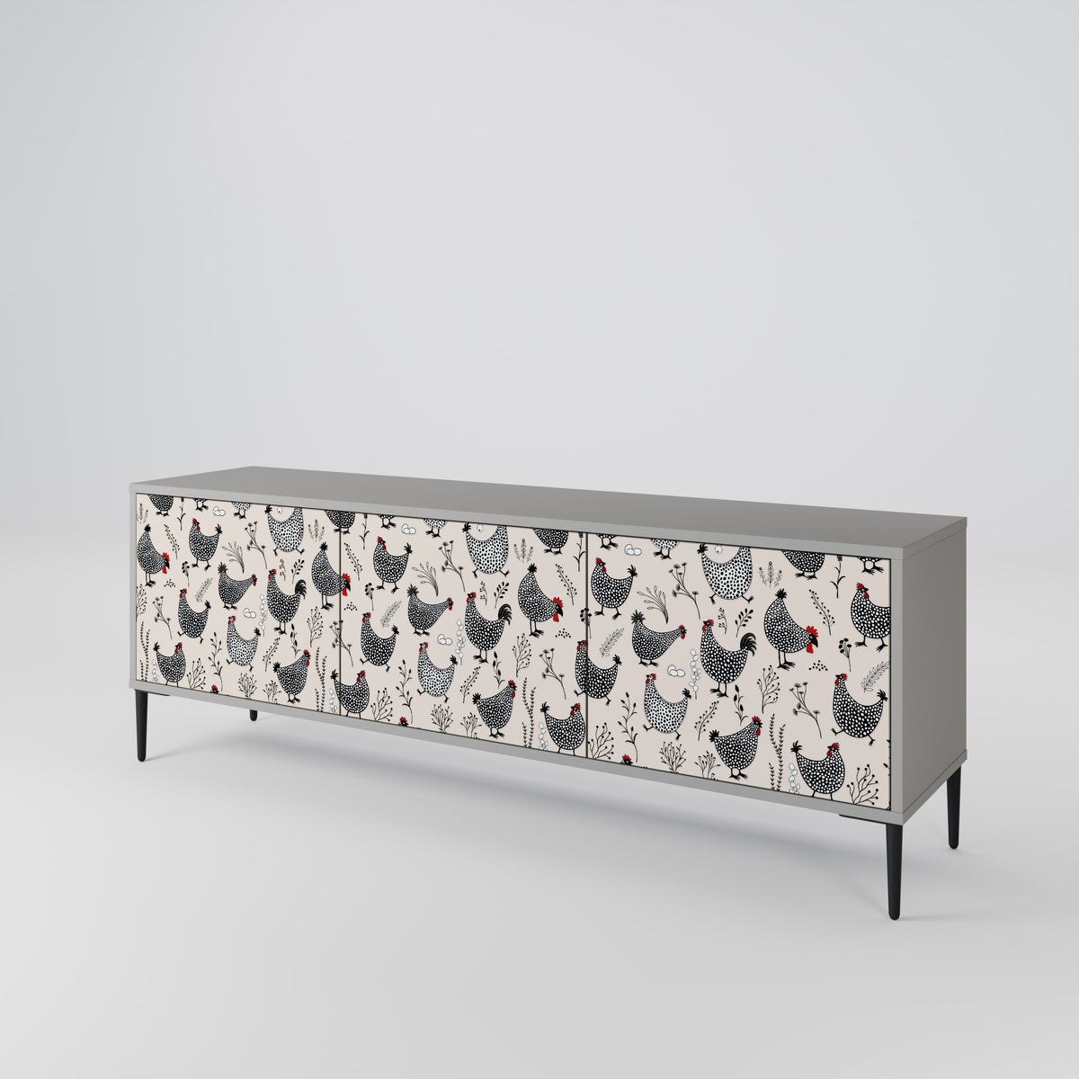 HAPPY HENS Έπιπλο τηλεόρασης 3-θυρών