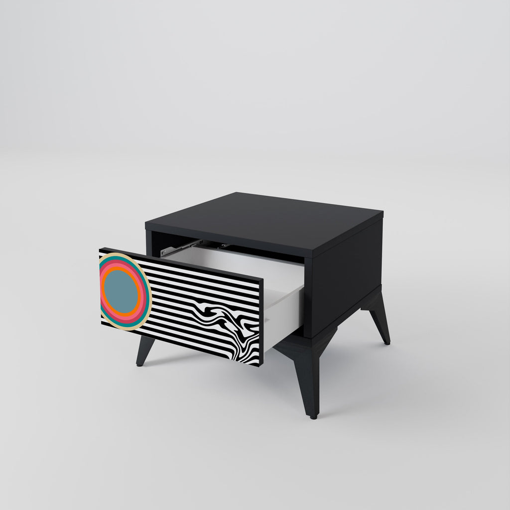 SPECTRA SHOWCASE Nightstand in Black Finish