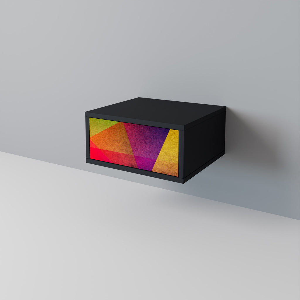 Κομοδίνο VIVID GEOMETRIA σε μαύρο φινίρισμα