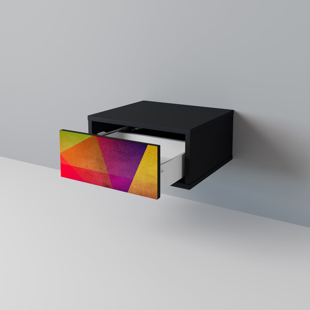 Κομοδίνο VIVID GEOMETRIA σε μαύρο φινίρισμα