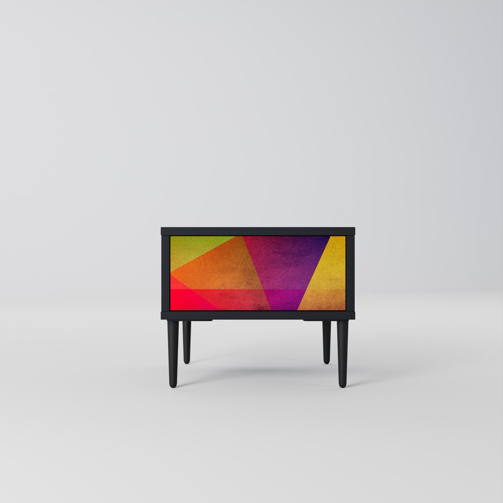 Κομοδίνο VIVID GEOMETRIA σε μαύρο φινίρισμα