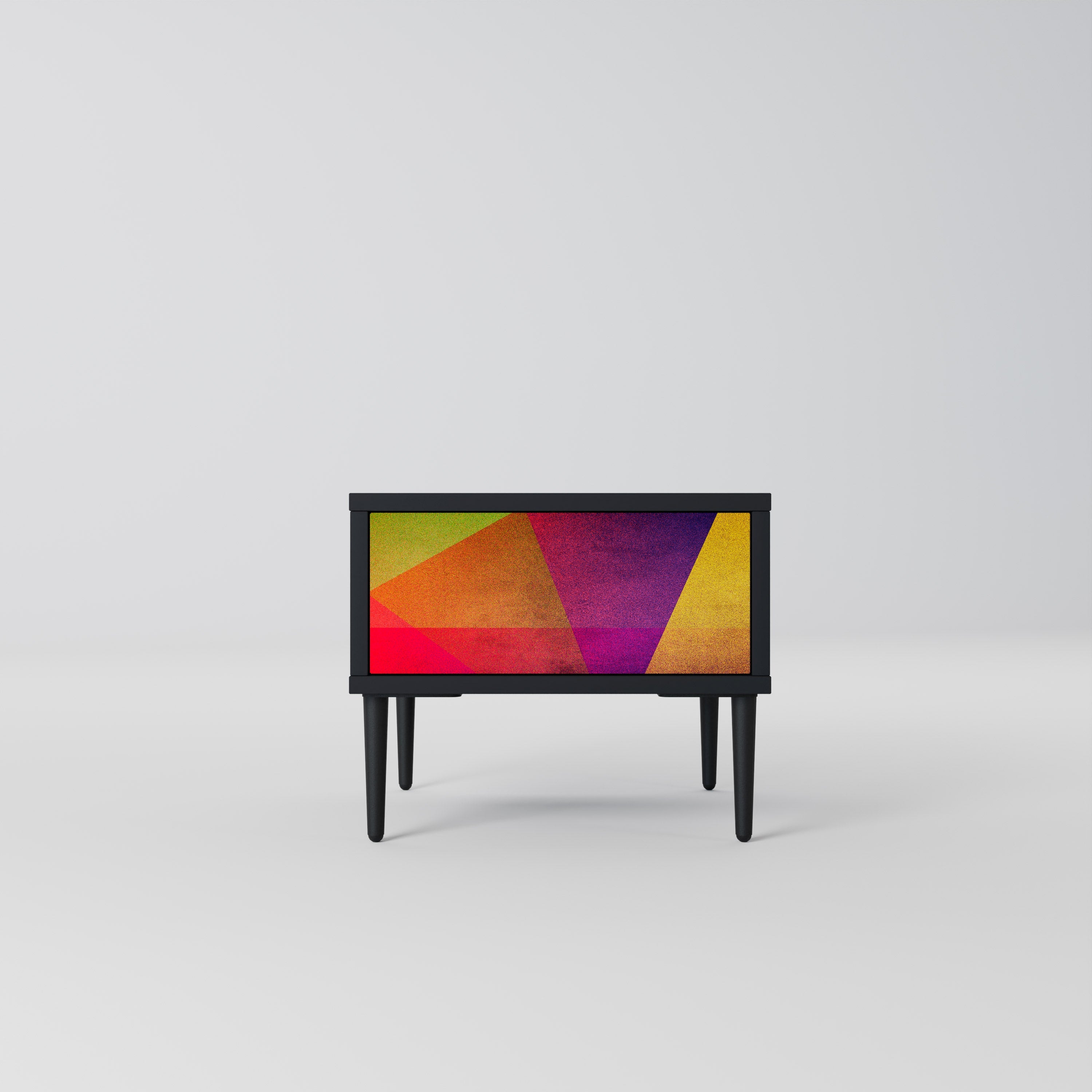 Κομοδίνο VIVID GEOMETRIA σε μαύρο φινίρισμα