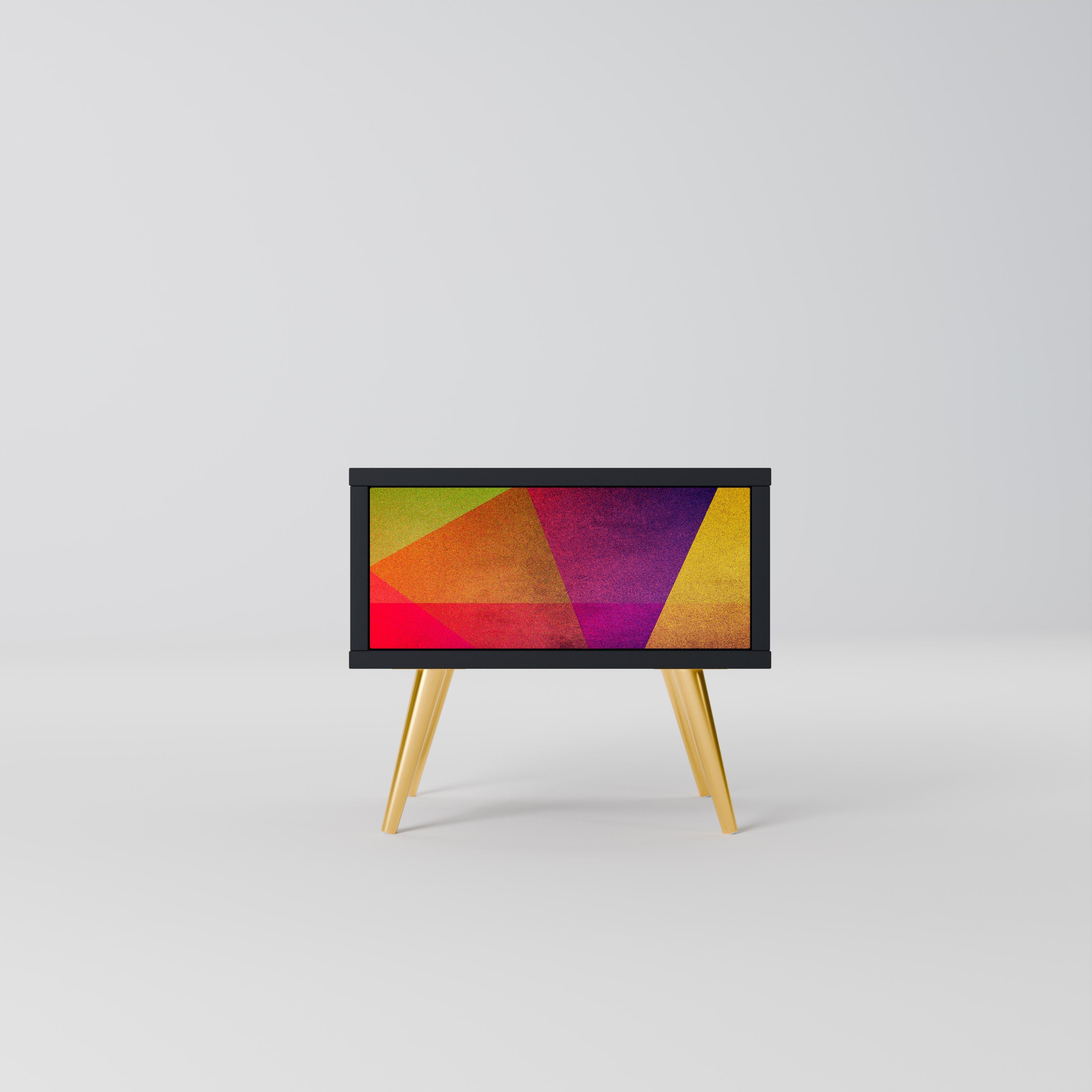 Κομοδίνο VIVID GEOMETRIA σε μαύρο φινίρισμα