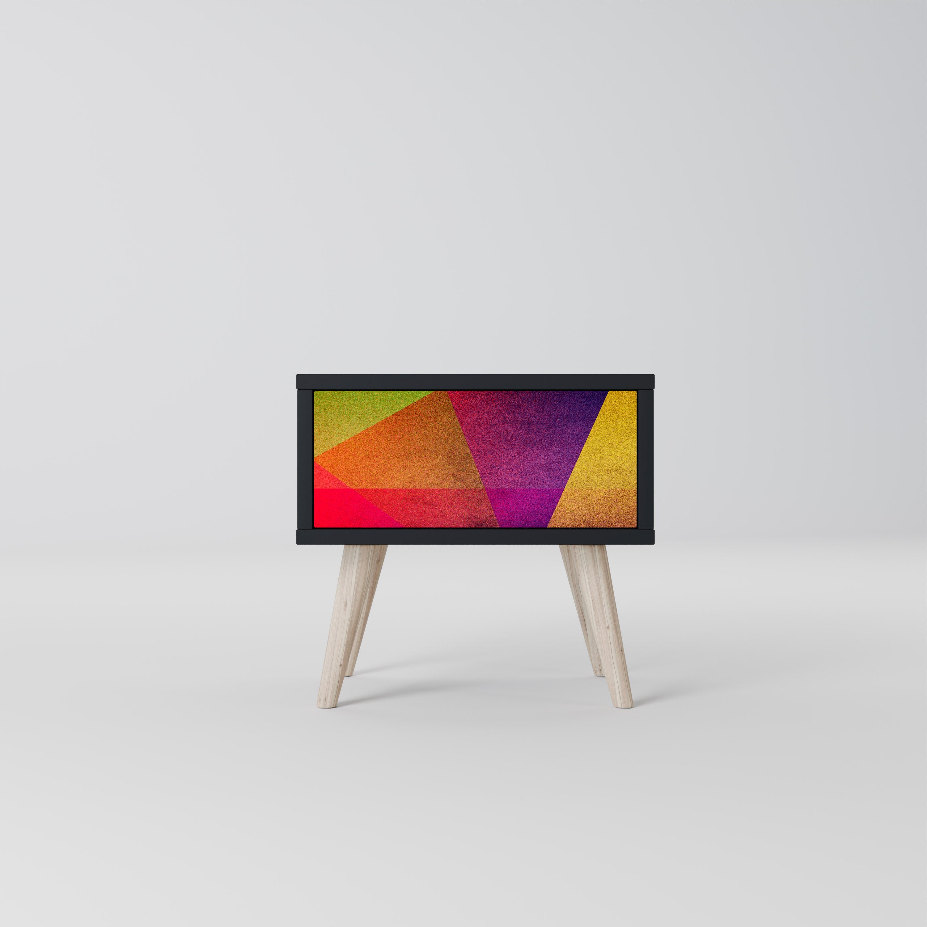 Κομοδίνο VIVID GEOMETRIA σε μαύρο φινίρισμα