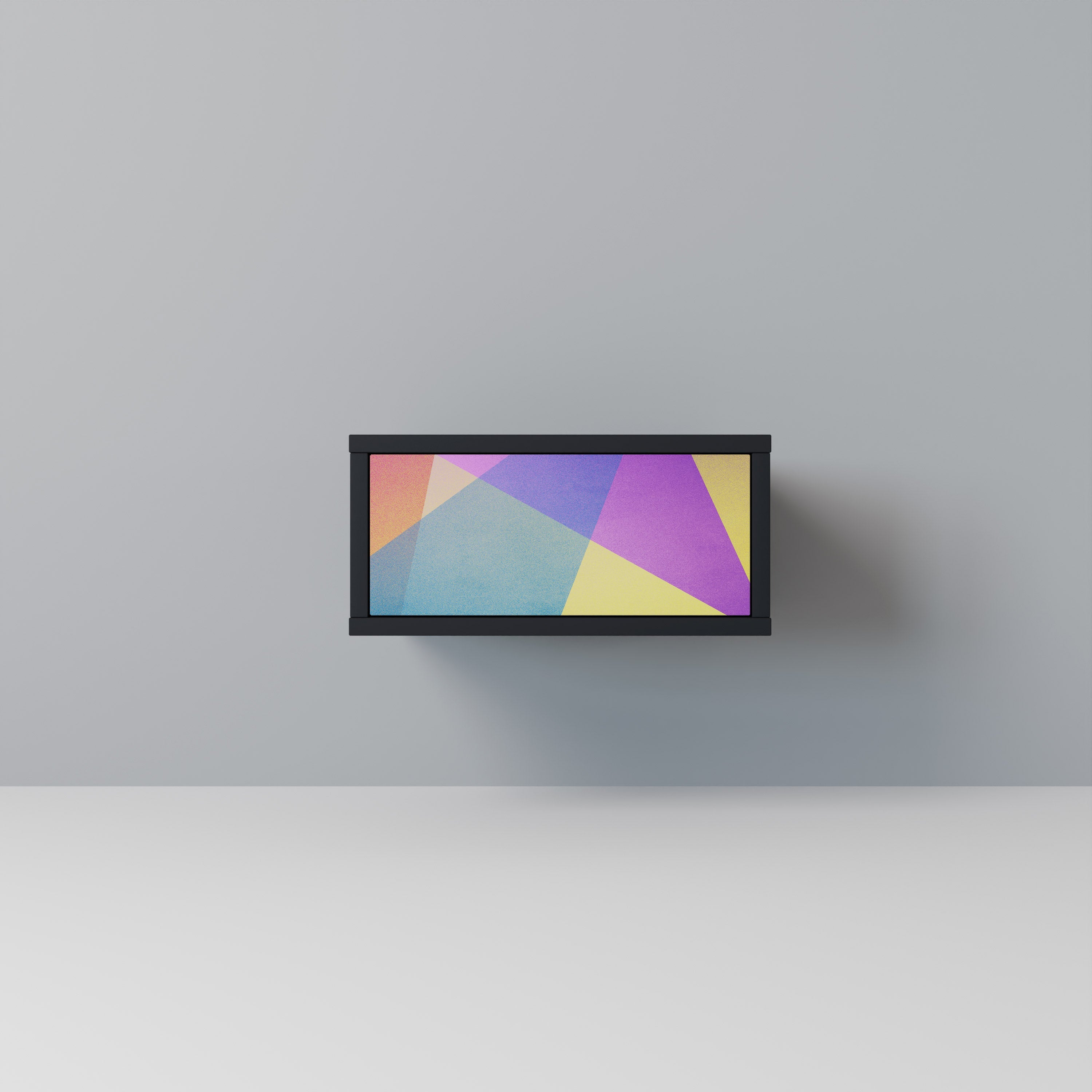 Κομοδίνο BRIGHT GEOMETRIA σε μαύρο φινίρισμα