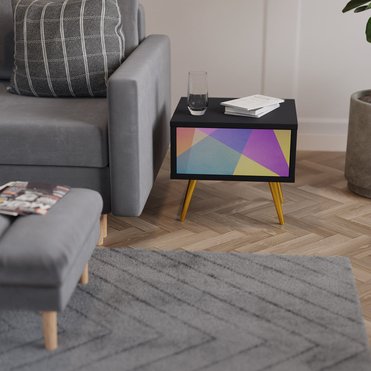 BRIGHT GEOMETRY Nightstand