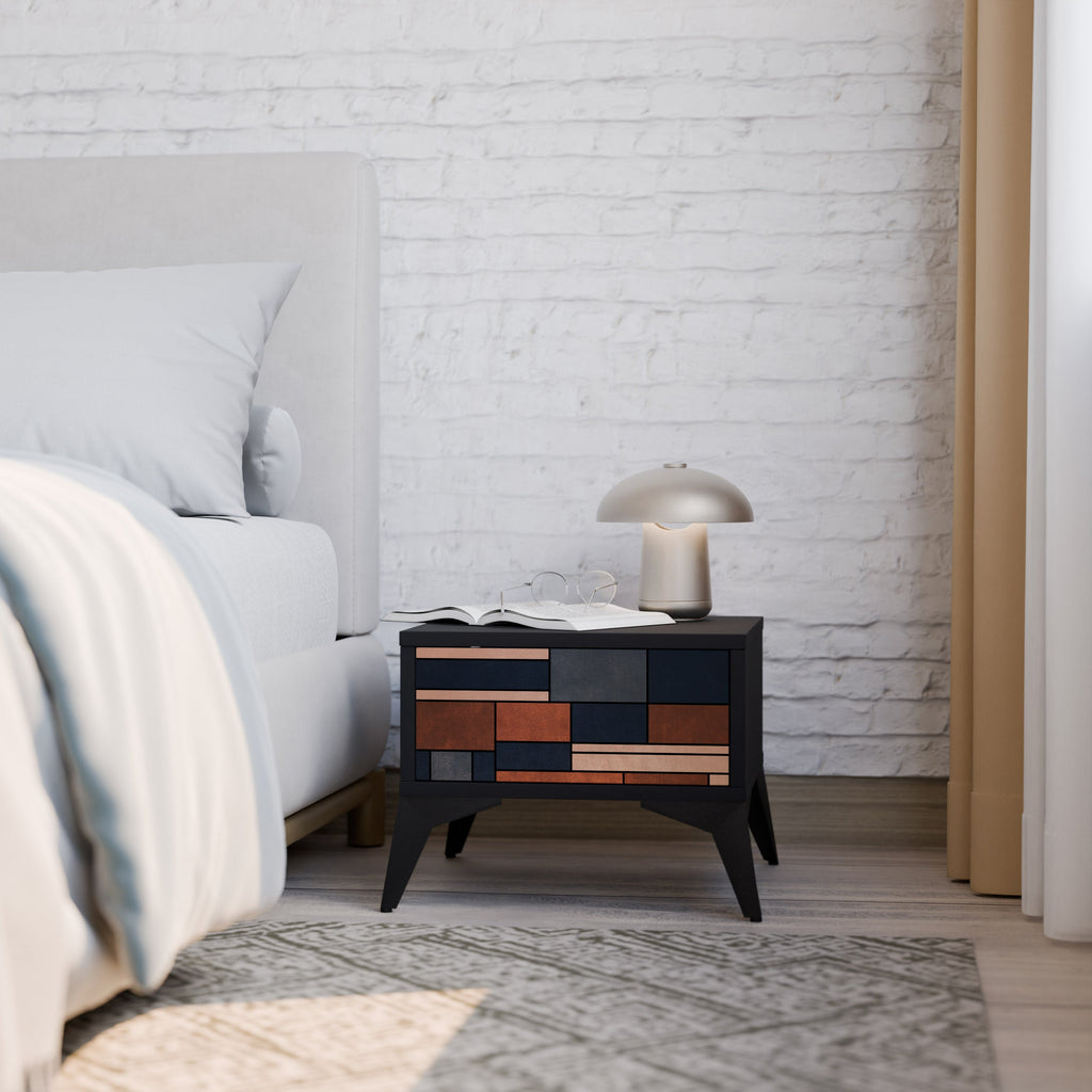 INTREPID FORMATION Nightstand in Black Finish