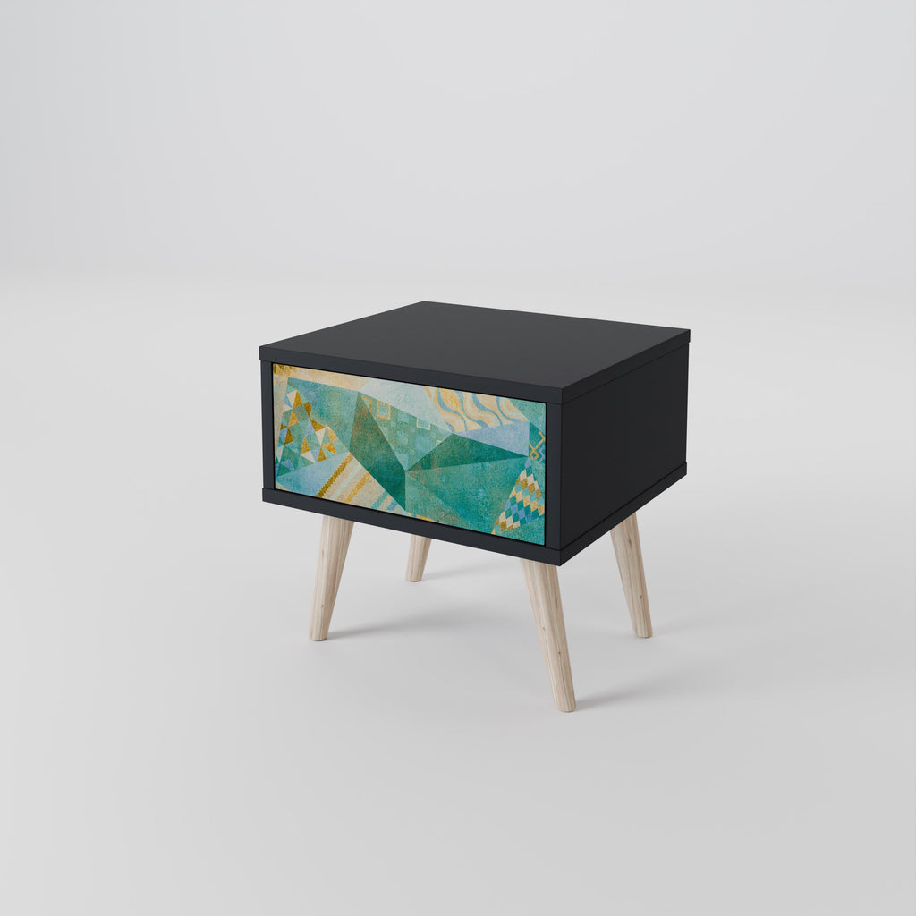 SPECTRUM SPLENDOR Nightstand in Black Finish