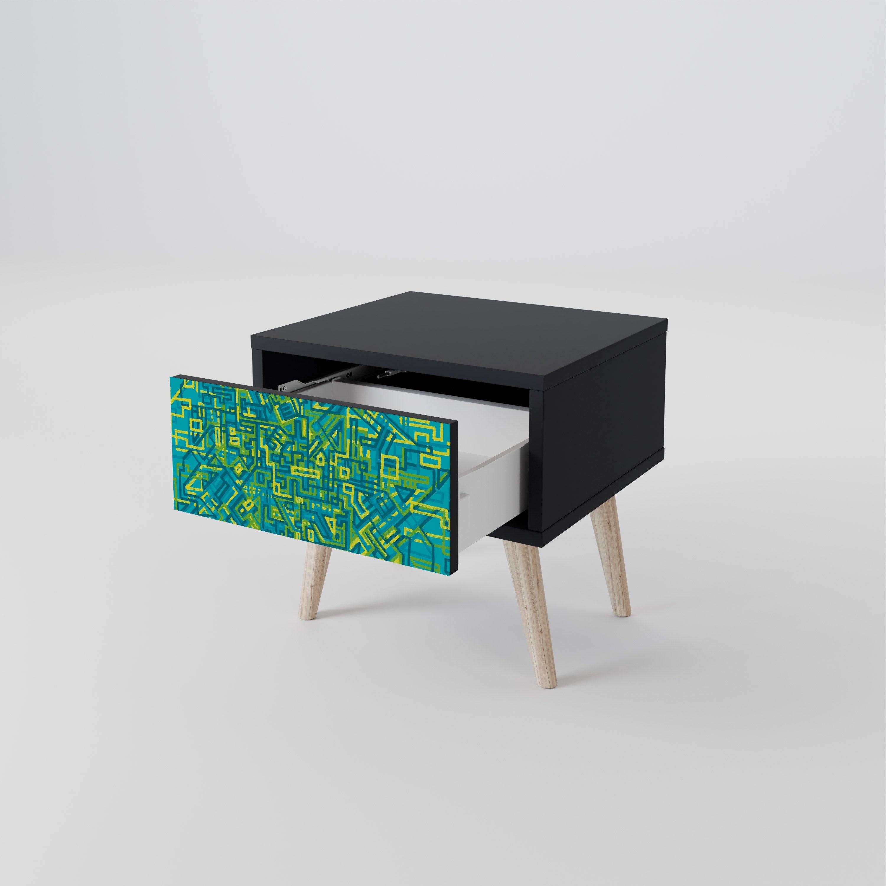 NOSTALGIC MEMORIES Nightstand in Black Finish