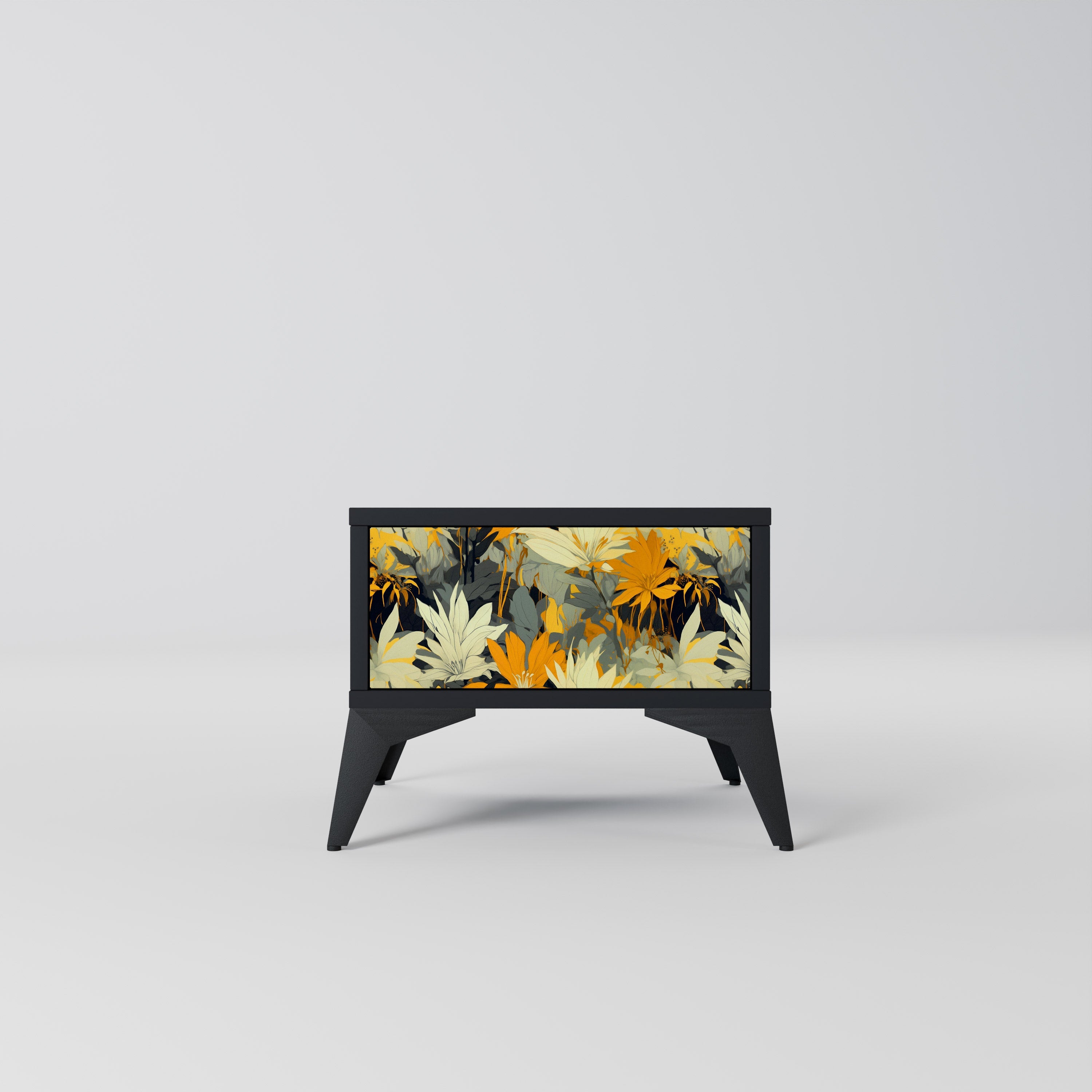 SUNKISSED LILY Nightstand in Black Finish