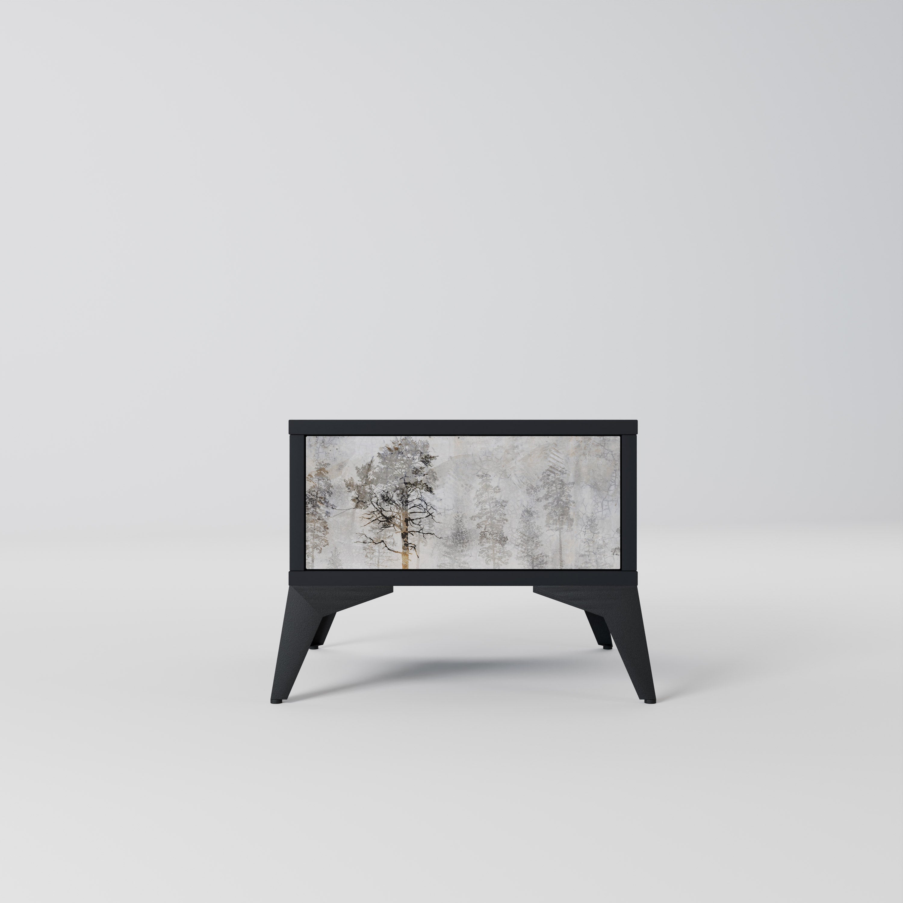 FADE IN THE TREES Nightstand in Black Finish