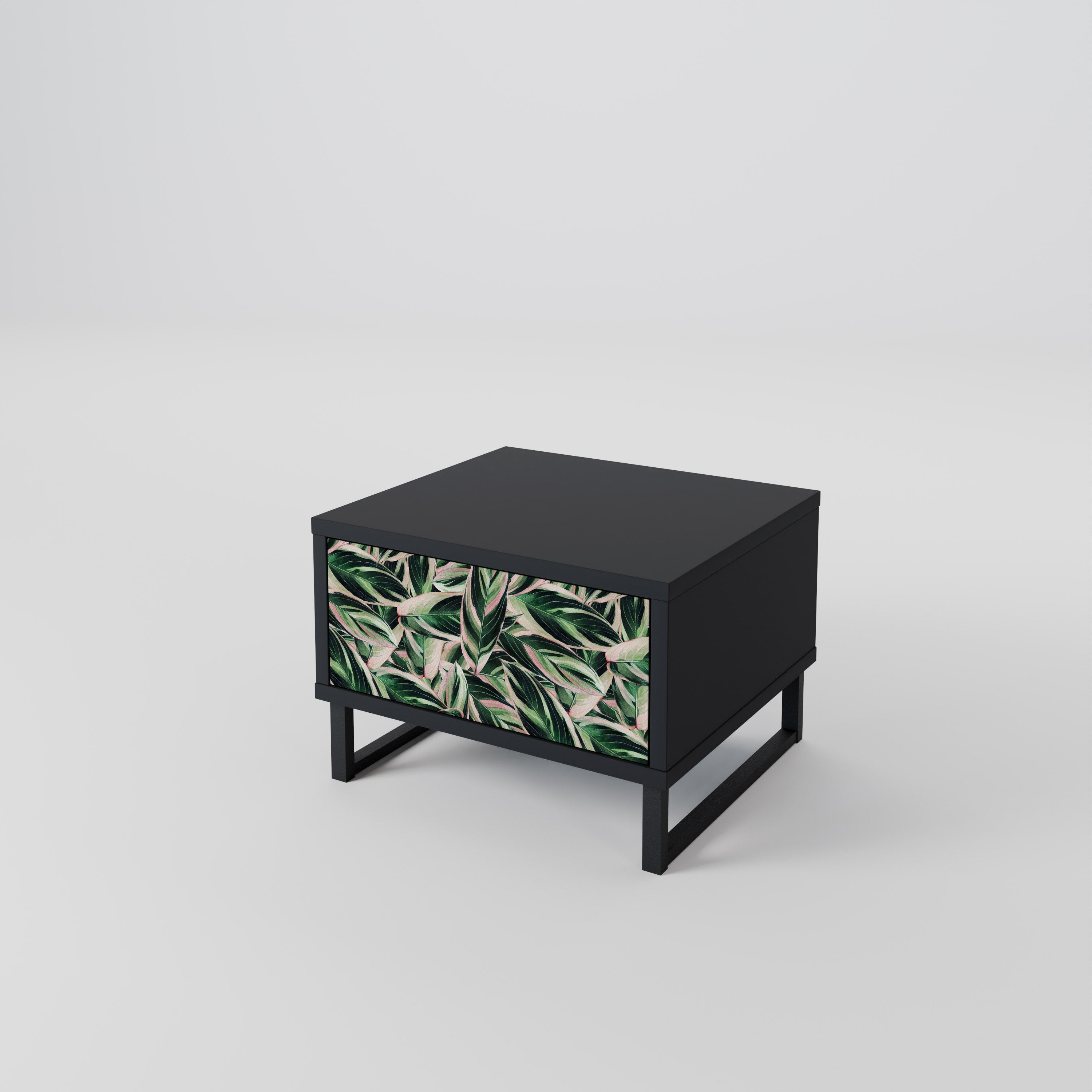 EERIE STROMANTHE Nightstand in Black Finish
