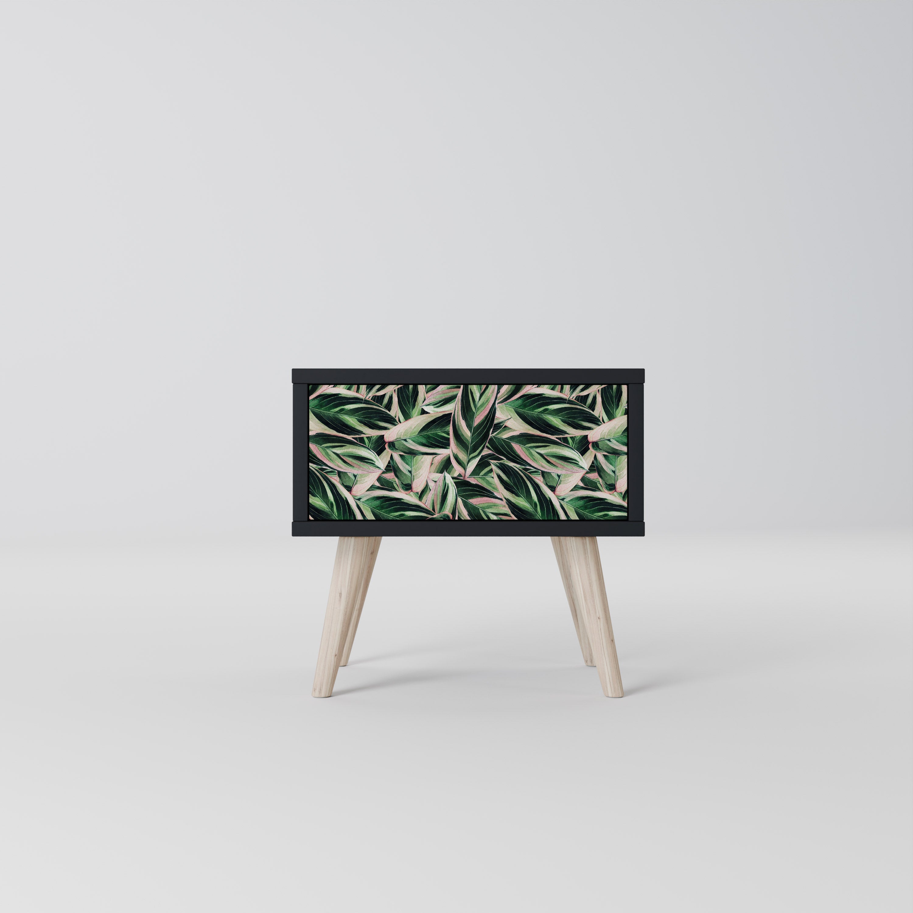 EERIE STROMANTHE Nightstand in Black Finish