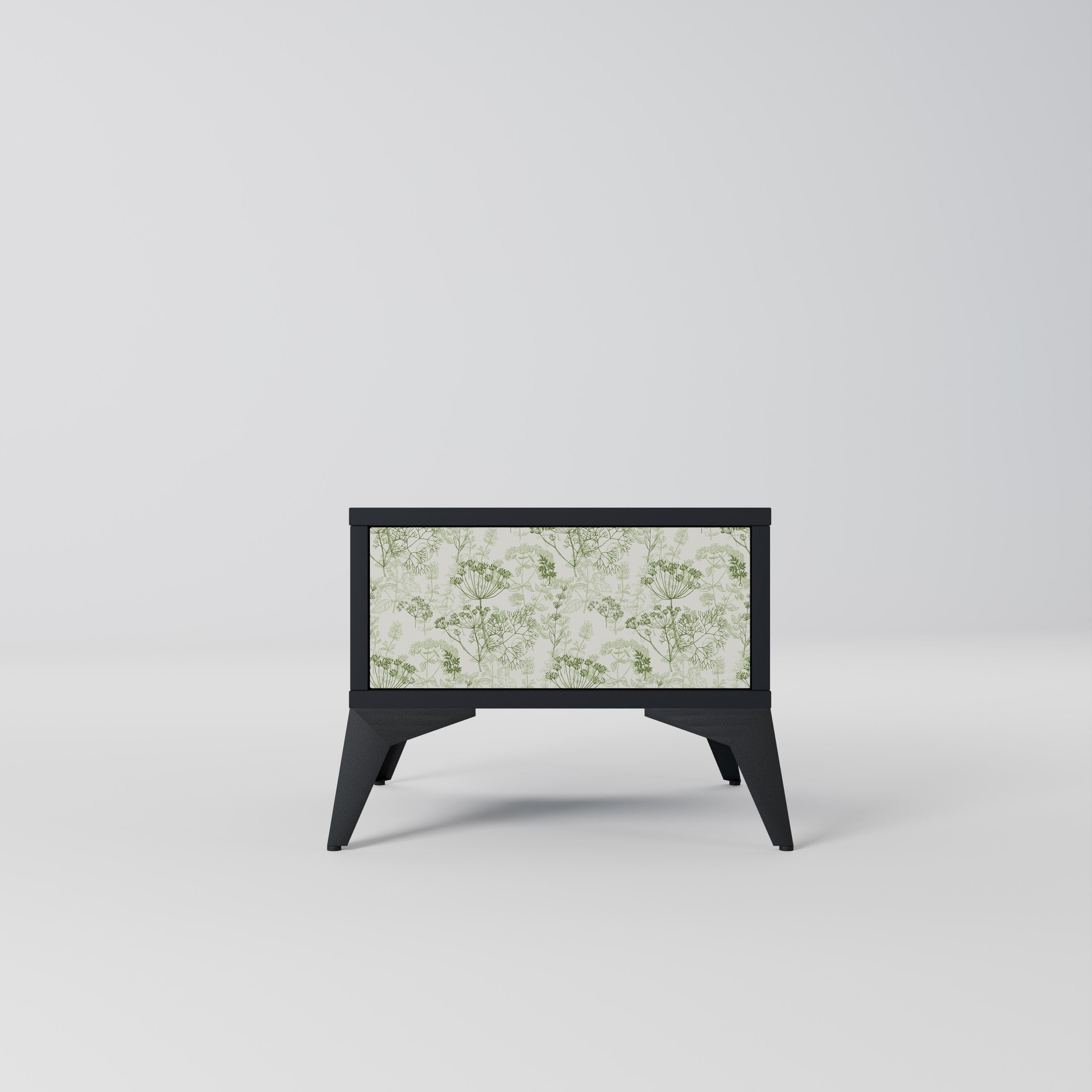 FENNEL BALDACHIN Nightstand in Black Finish