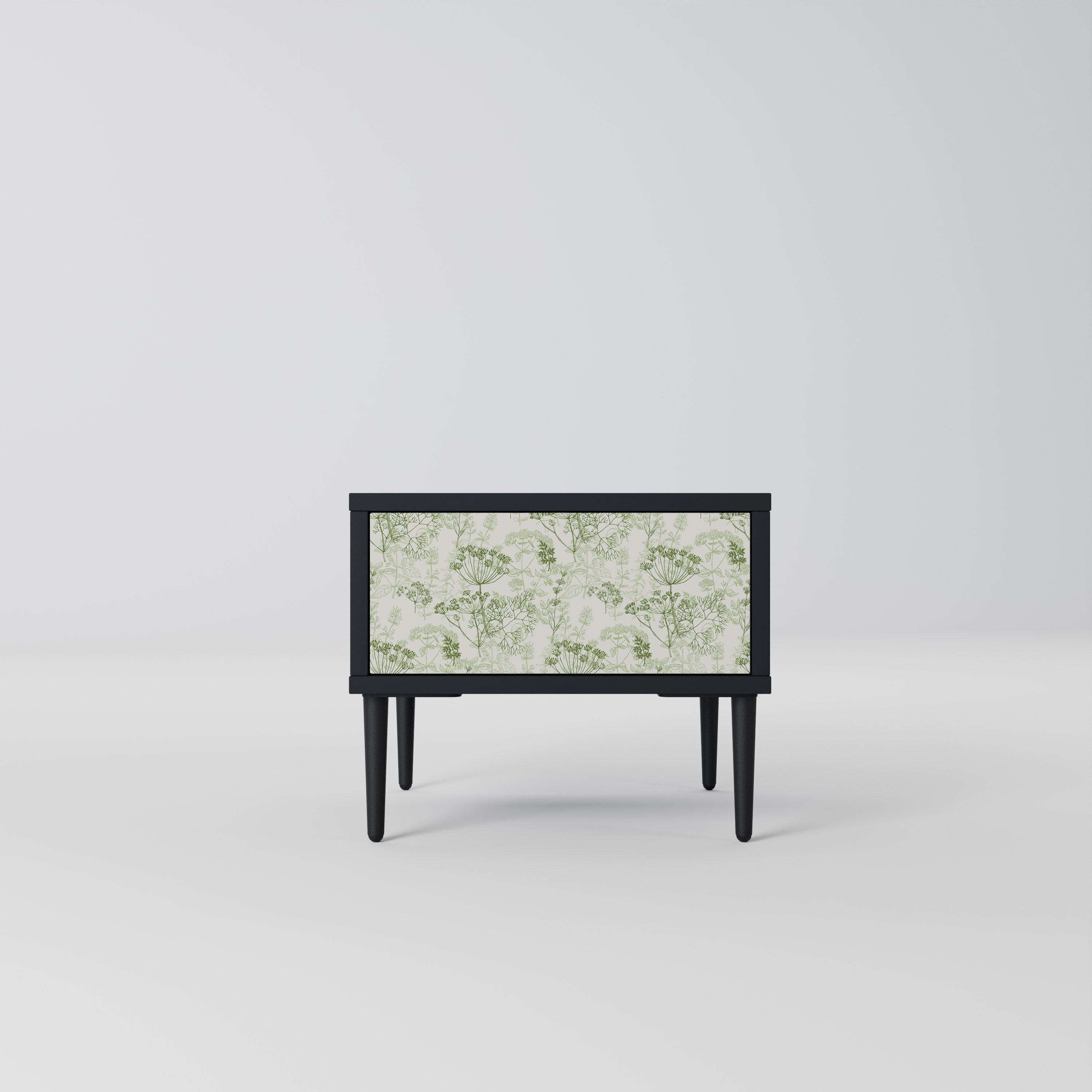 FENNEL BALDACHIN Nightstand in Black Finish