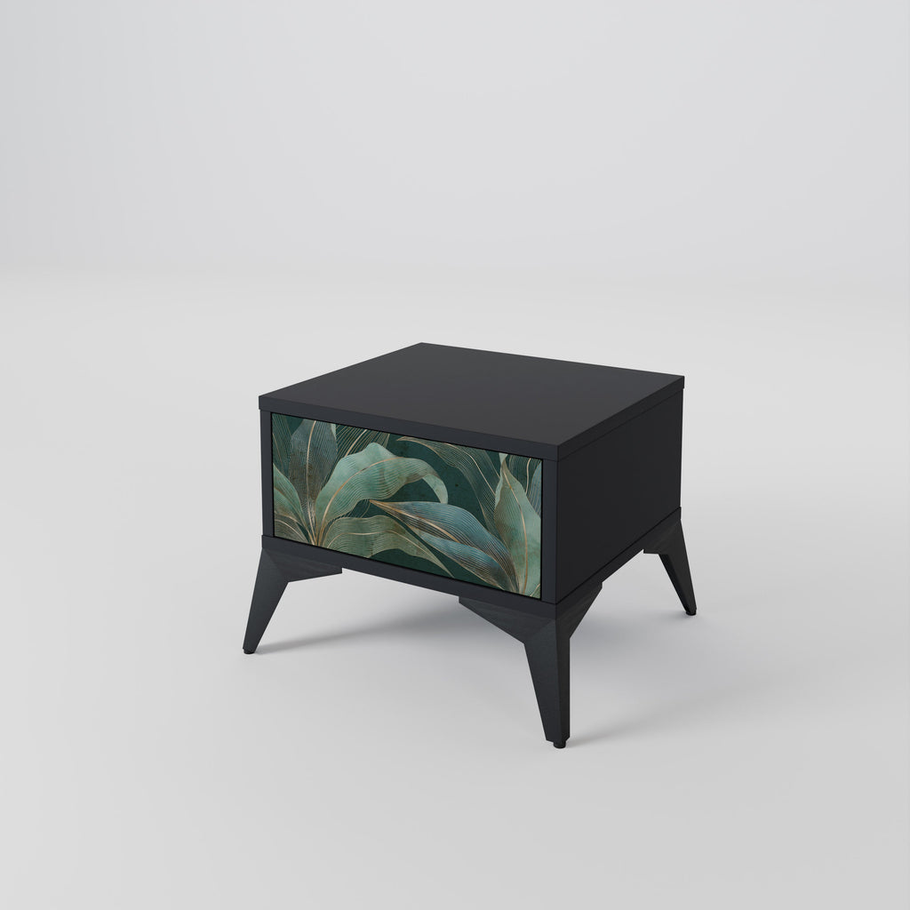 ROYAL GREEN Nightstand in Black Finish