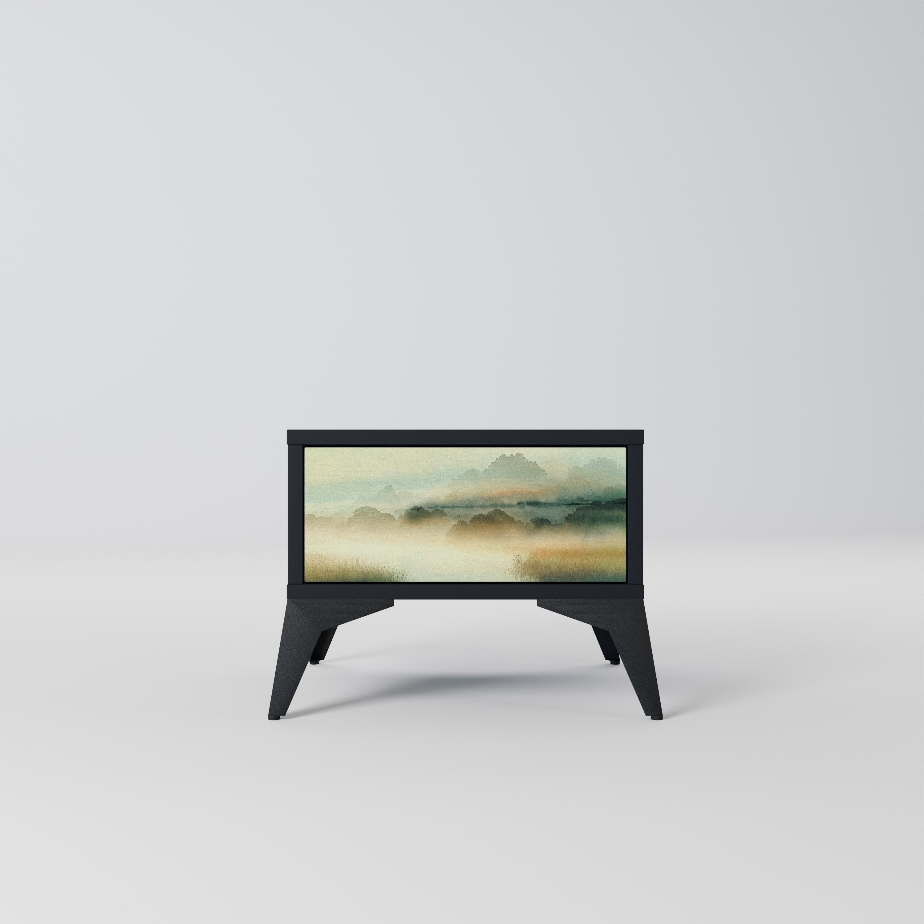 MORNING BY THE LAKE Nightstand in Black Finish