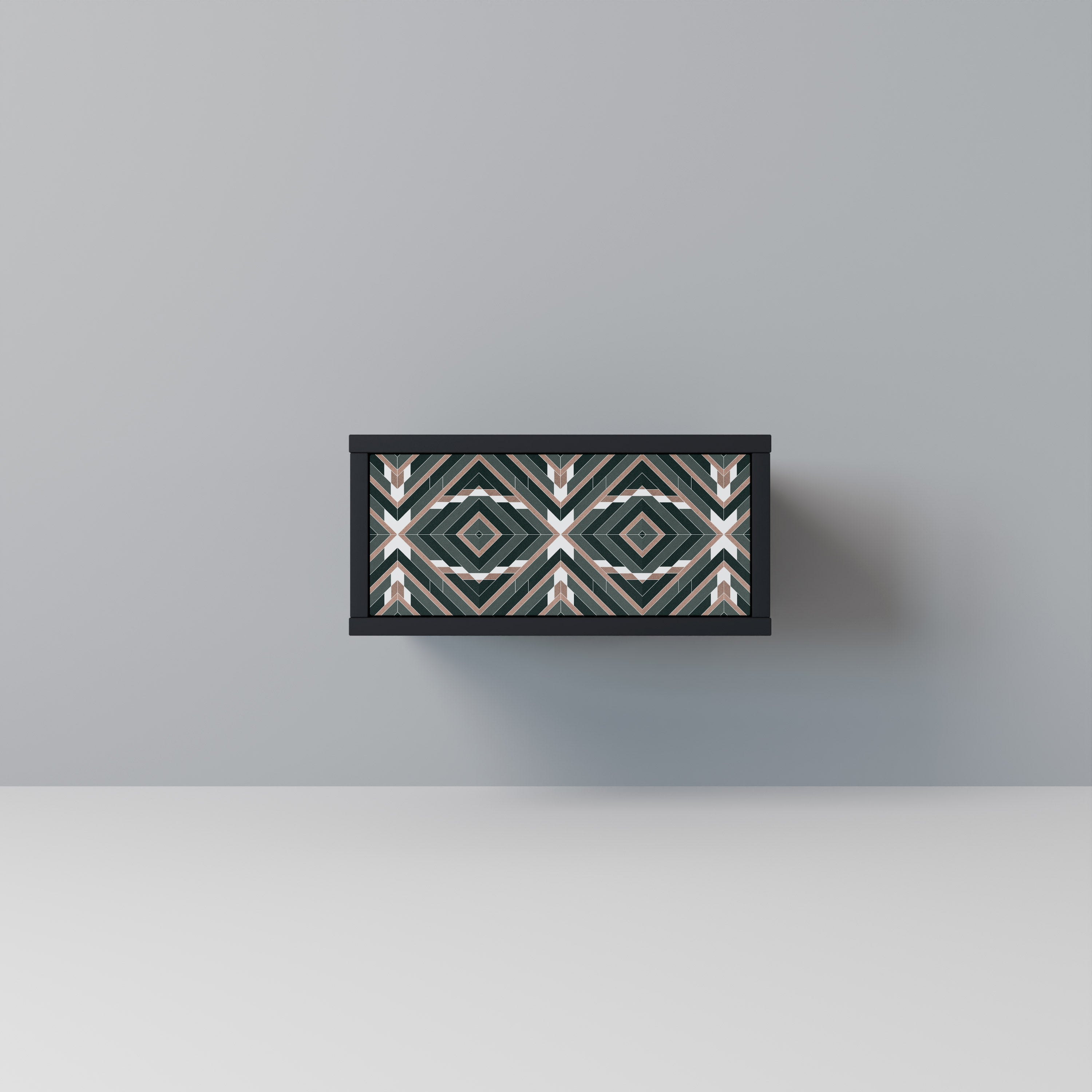 DIMENSION DELIGHTS Nightstand in Black Finish