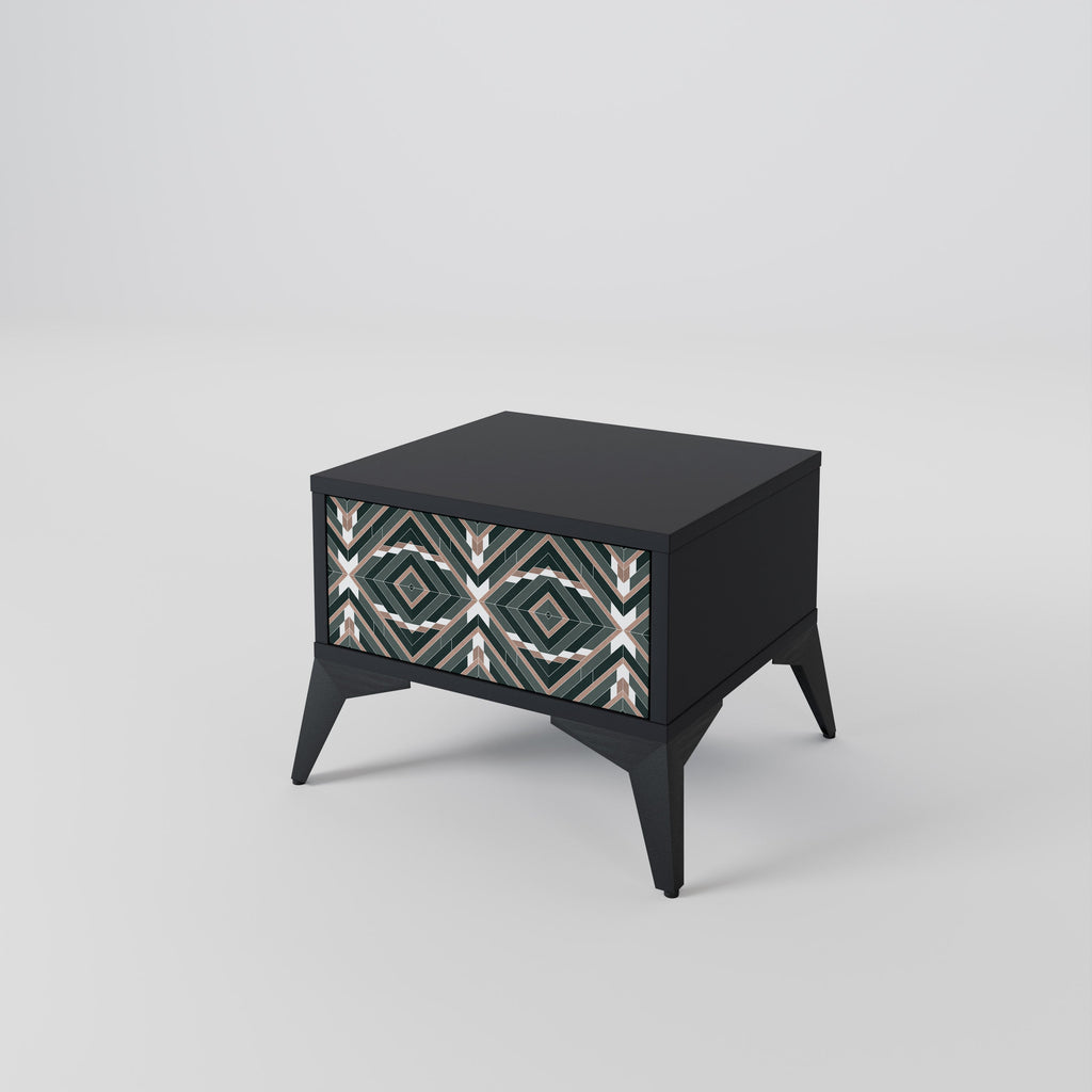 DIMENSION DELIGHTS Nightstand in Black Finish