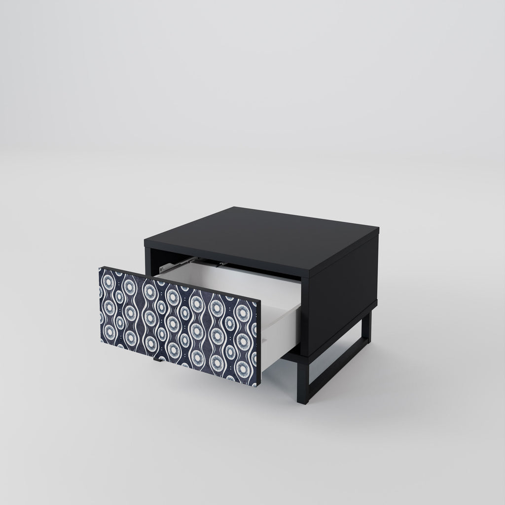 Κομοδίνο GRAPHITE EYES σε μαύρο φινίρισμα