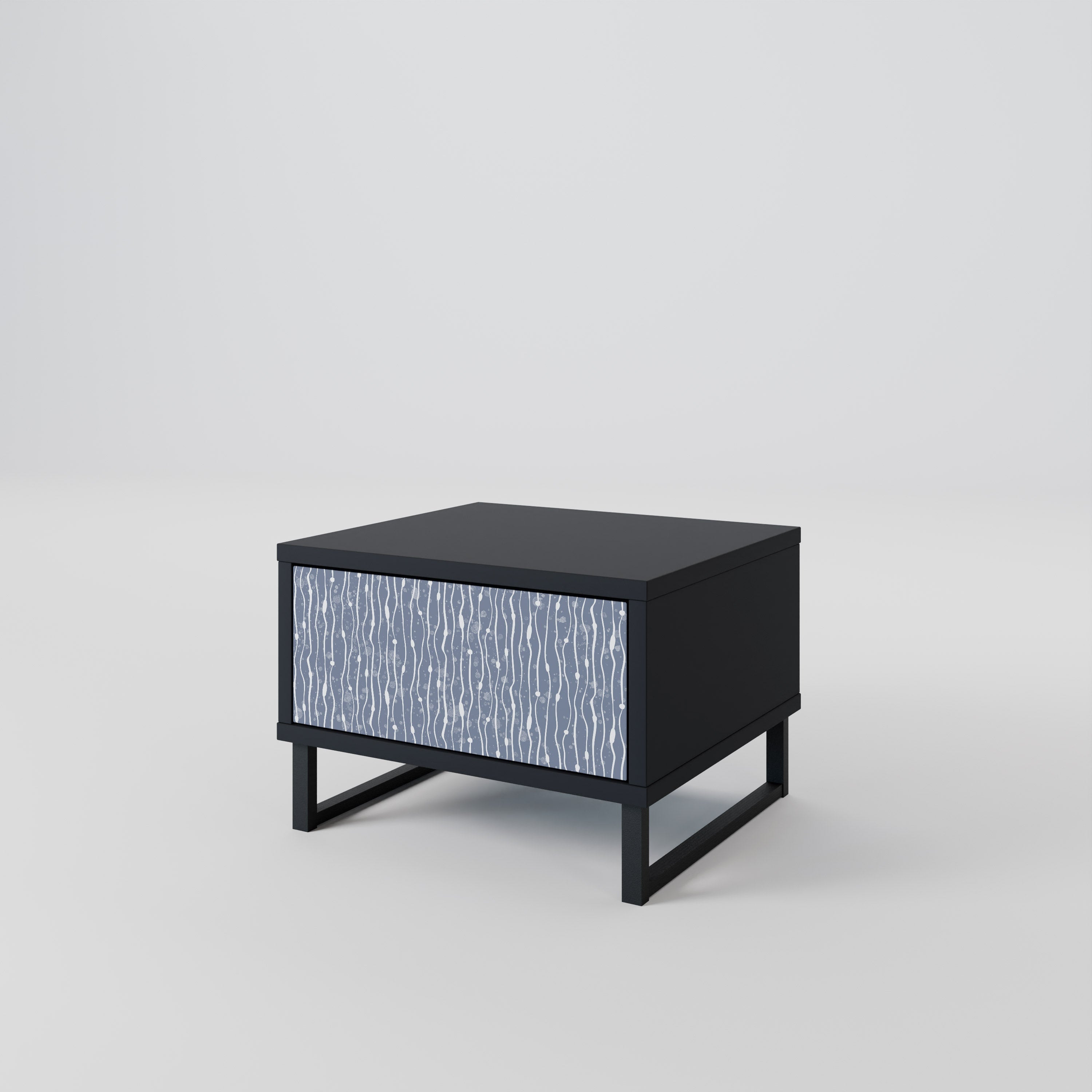 Κομοδίνο GRAPHITE RAIN σε μαύρο φινίρισμα