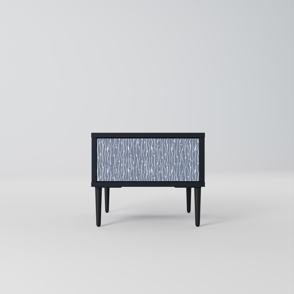 Κομοδίνο GRAPHITE RAIN σε μαύρο φινίρισμα