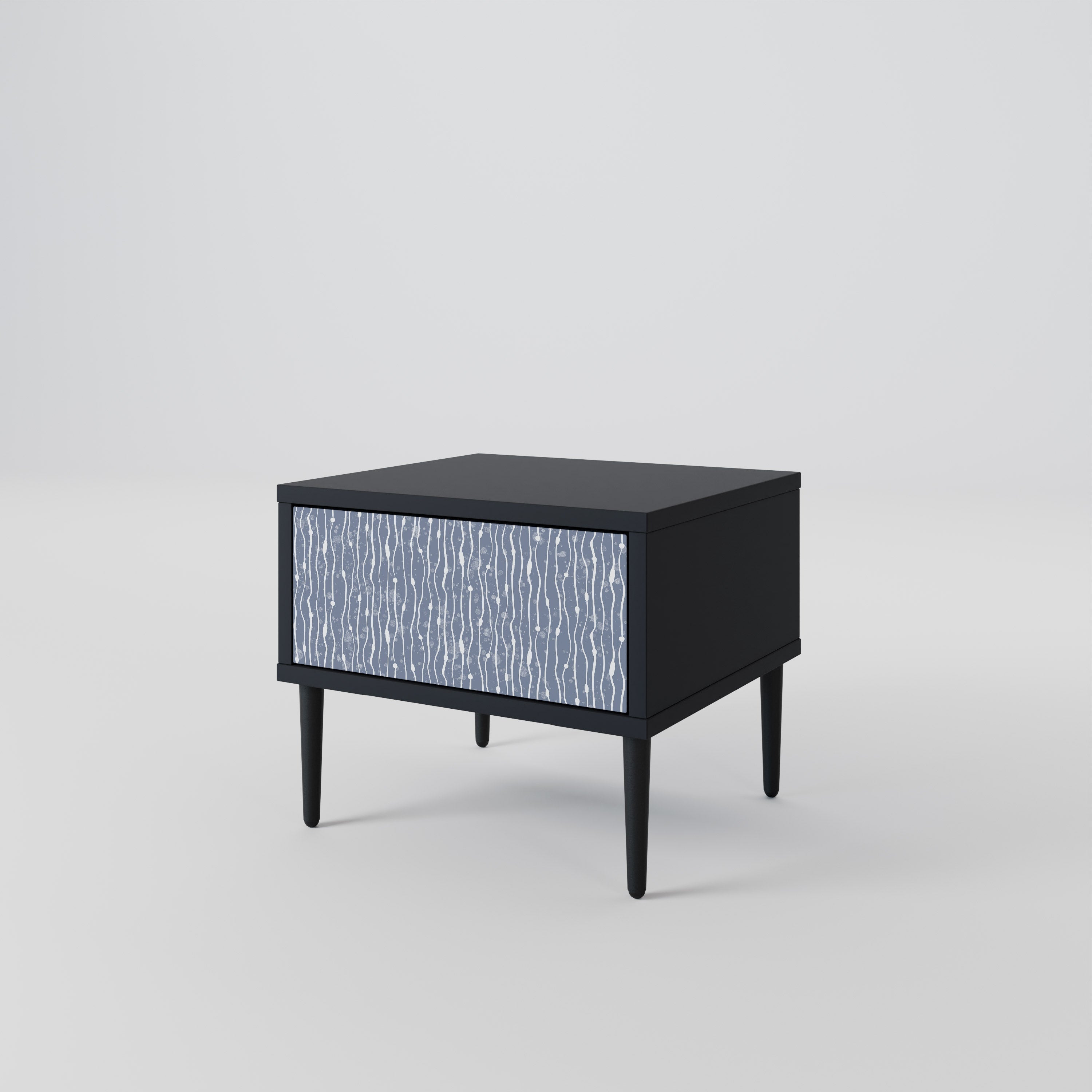 Κομοδίνο GRAPHITE RAIN σε μαύρο φινίρισμα