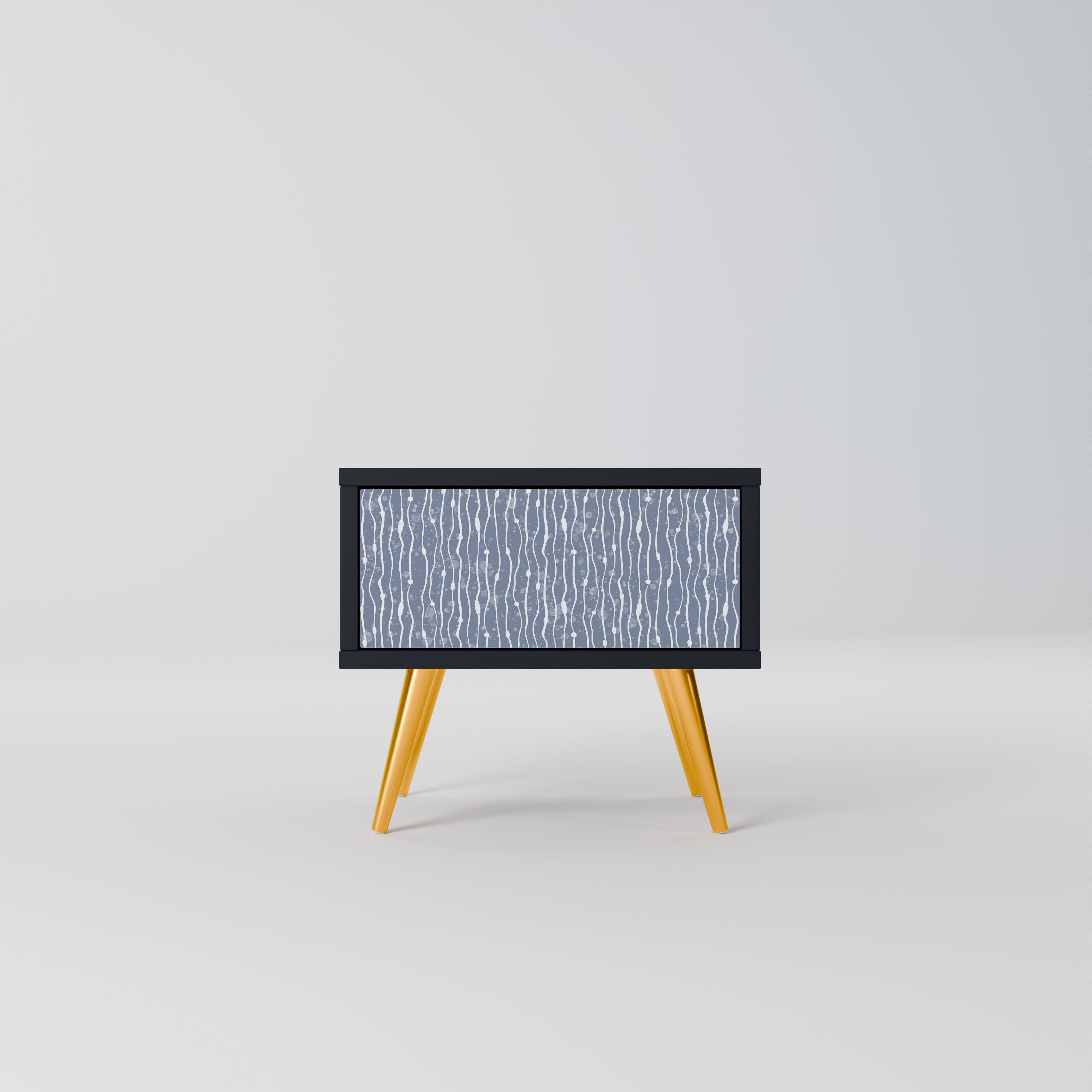 Κομοδίνο GRAPHITE RAIN σε μαύρο φινίρισμα