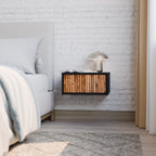 NATURAL WOOD Κομοδίνο με συρτάρι