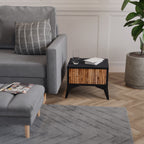 NATURAL WOOD Κομοδίνο με συρτάρι