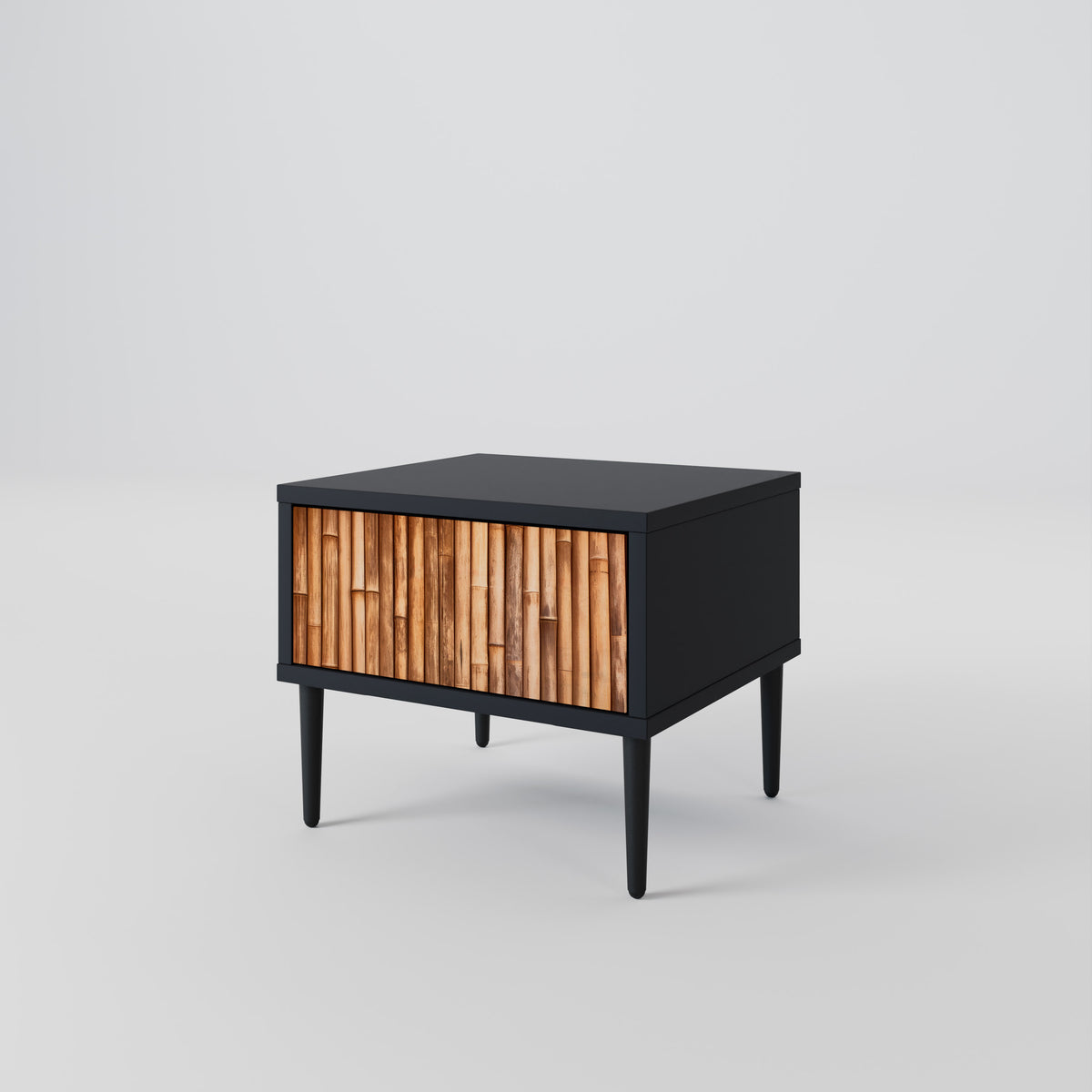 NATURAL WOOD Κομοδίνο με συρτάρι