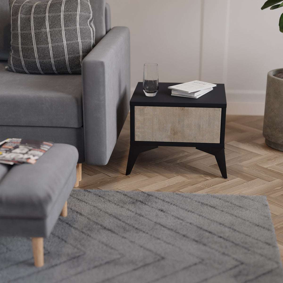 SCREEN ERROR Κομοδίνο με συρτάρι